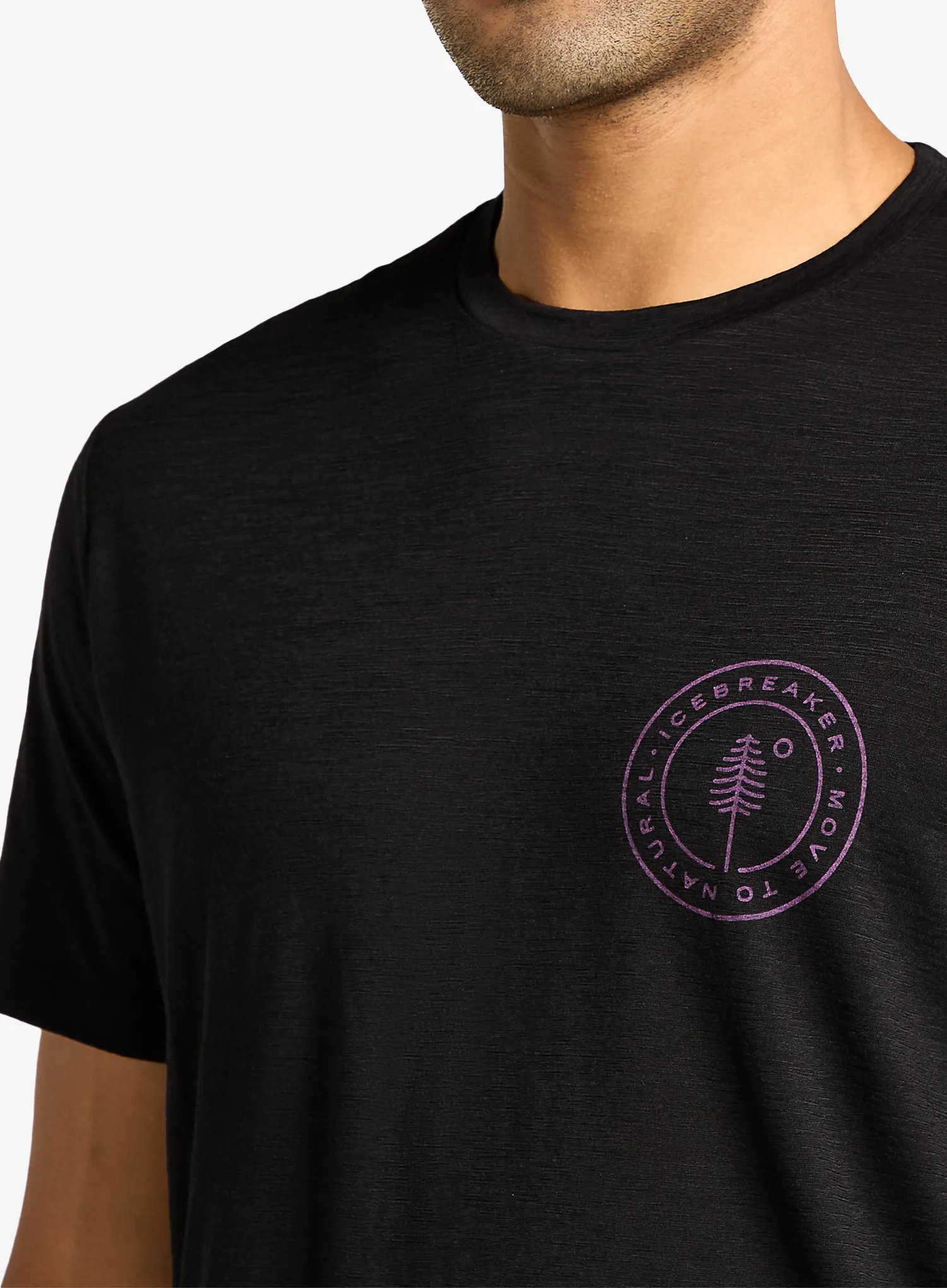 Tričko s potiskem Icebreaker Merino 150 Tech Lite SS Tee Hike Naturally - black