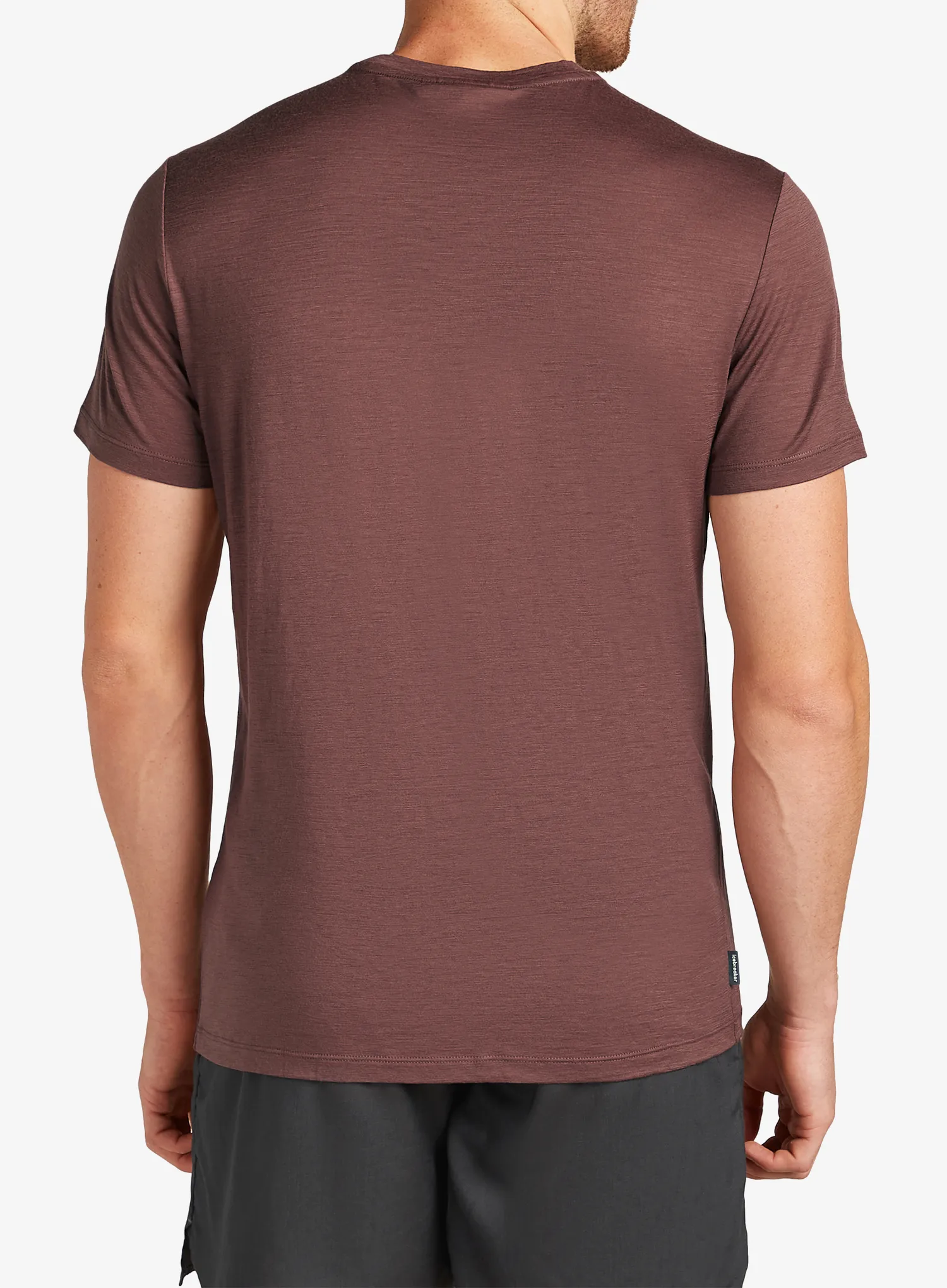 Merino triko Icebreaker Merino 150 Tech Lite SS Tee Single Line Camp - carob