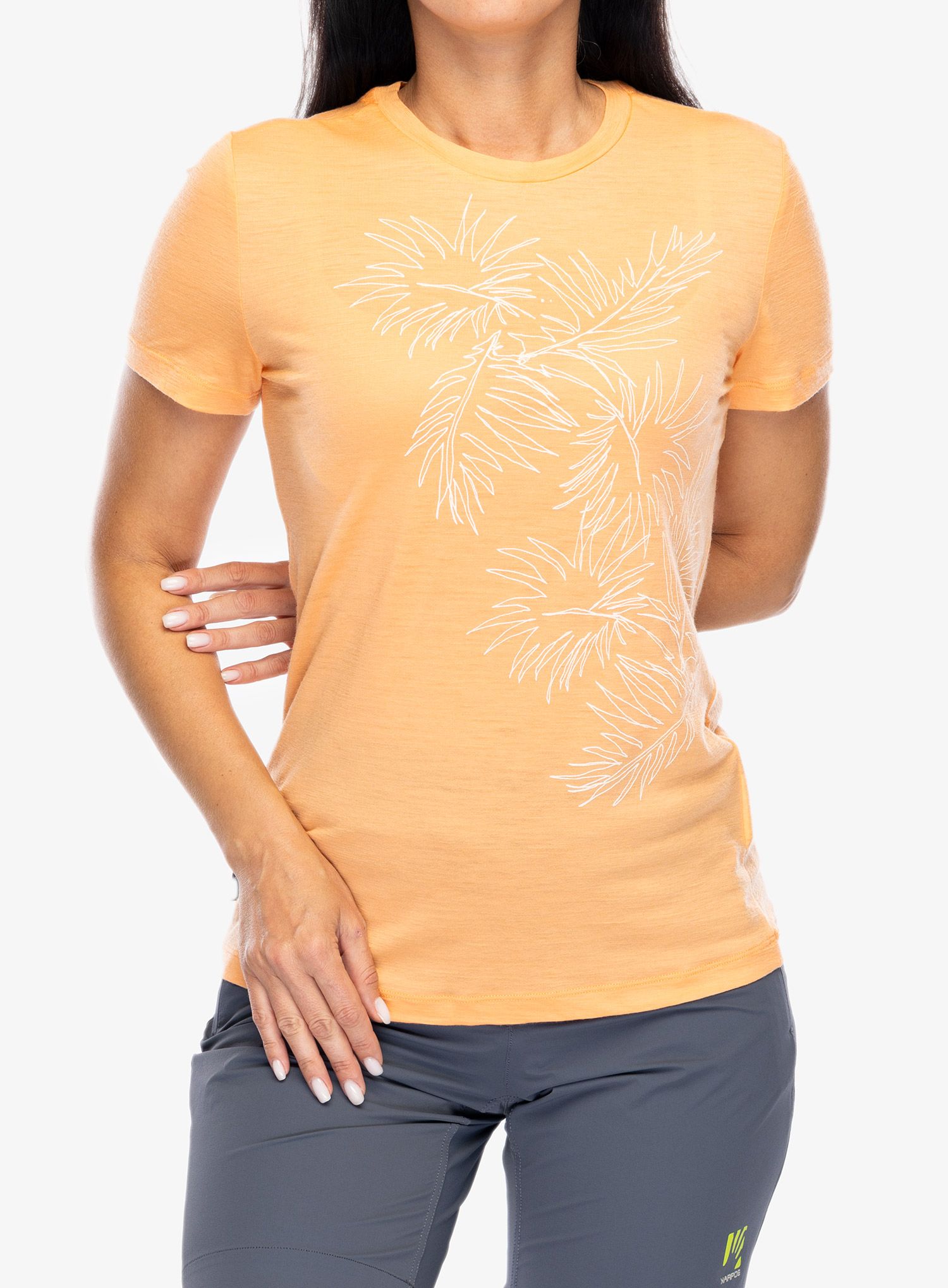 Merino triko dámské Icebreaker Merino 150 Tech Lite SS Tee Winter Floral - feldspar