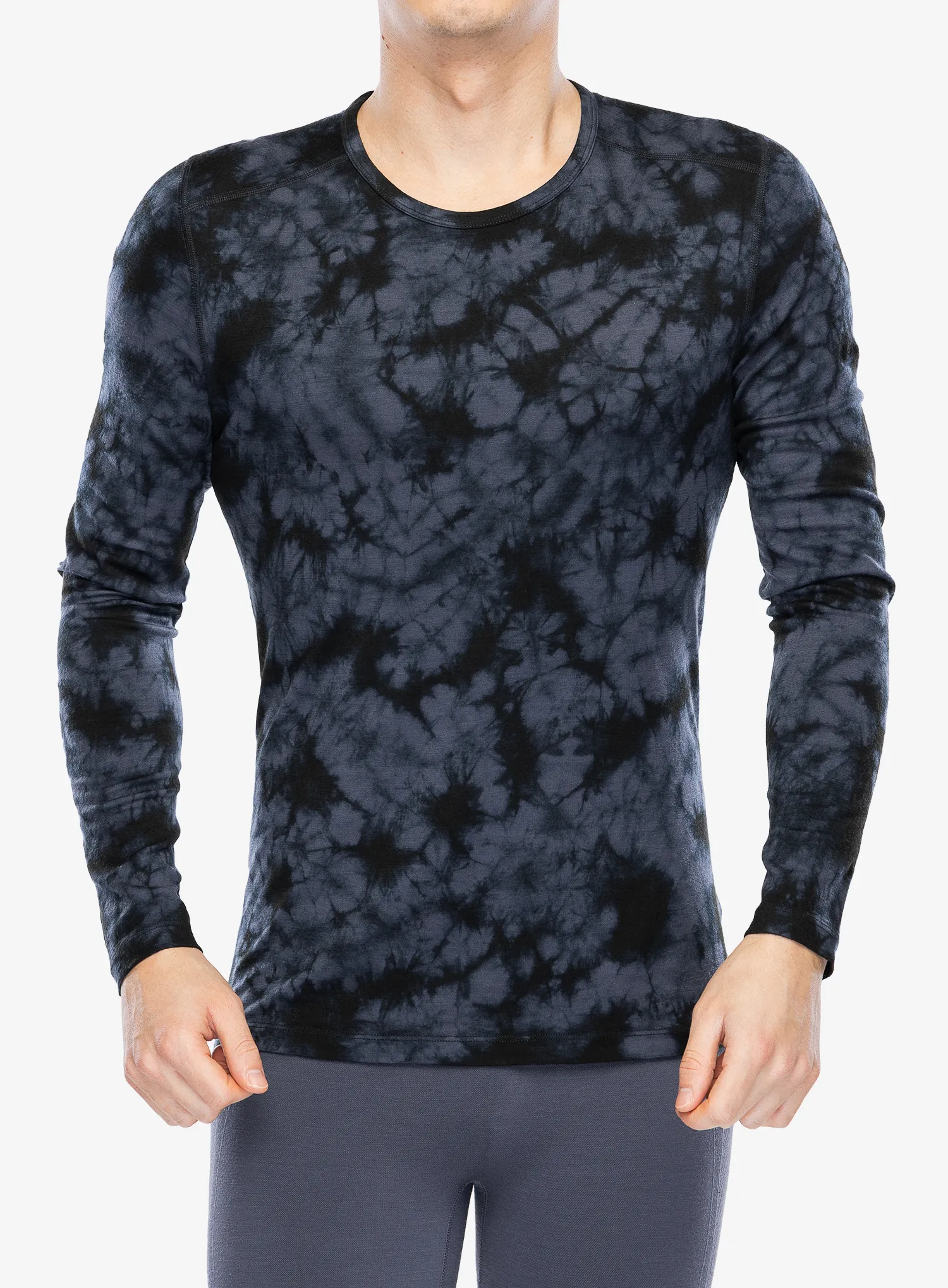 Funkční mikina Icebreaker Merino 200 Oasis LS Crewe Cloud Dye - graphite/black/cd