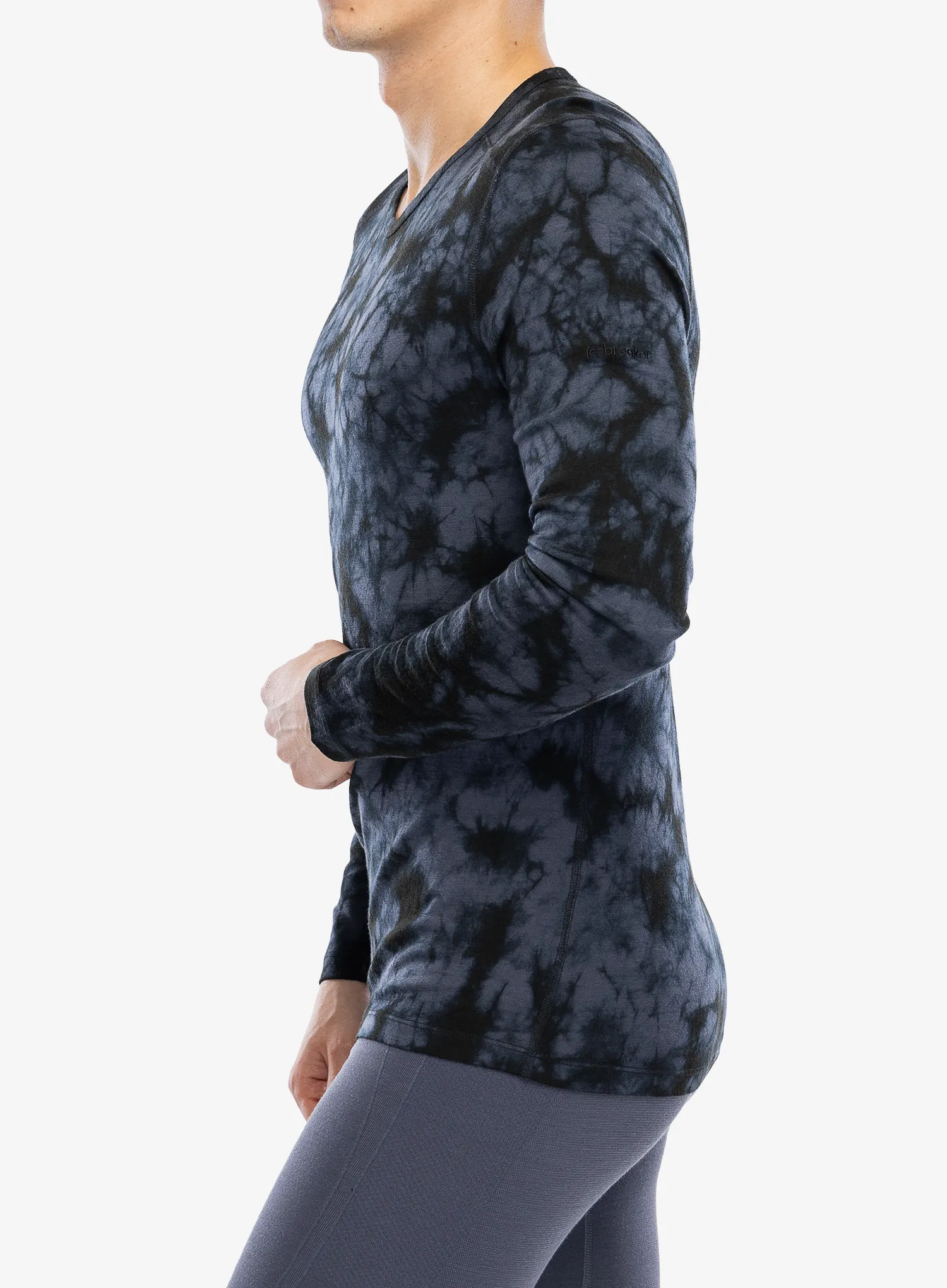 Funkční mikina Icebreaker Merino 200 Oasis LS Crewe Cloud Dye - graphite/black/cd