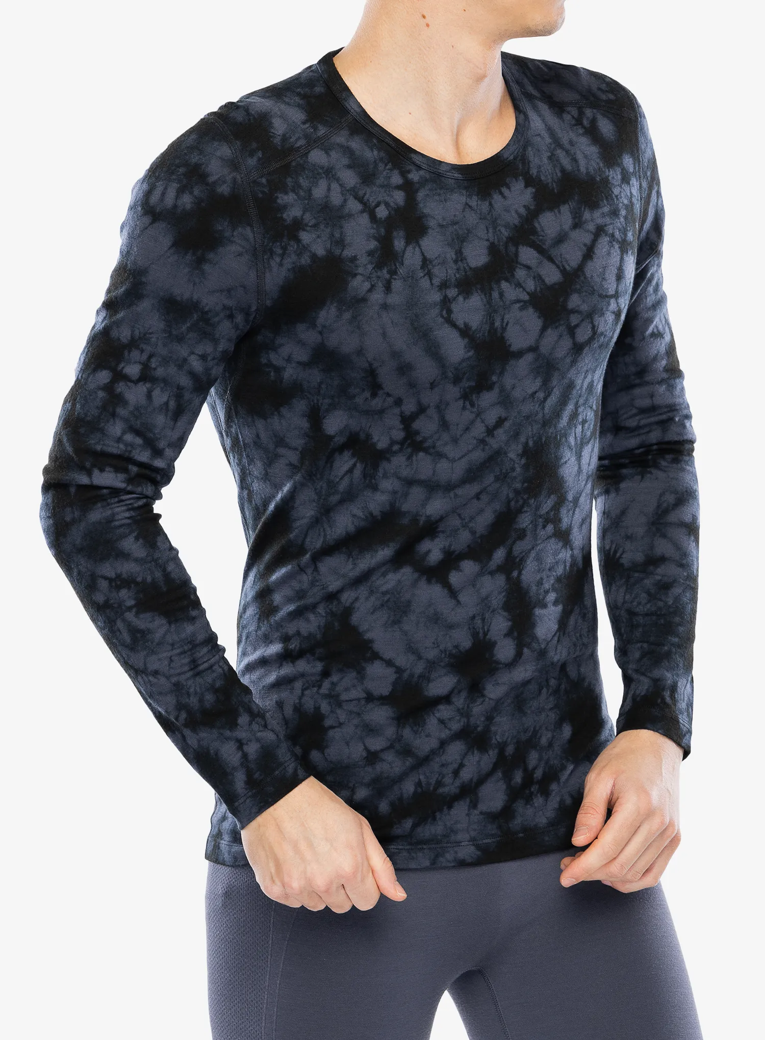 Funkční mikina Icebreaker Merino 200 Oasis LS Crewe Cloud Dye - graphite/black/cd