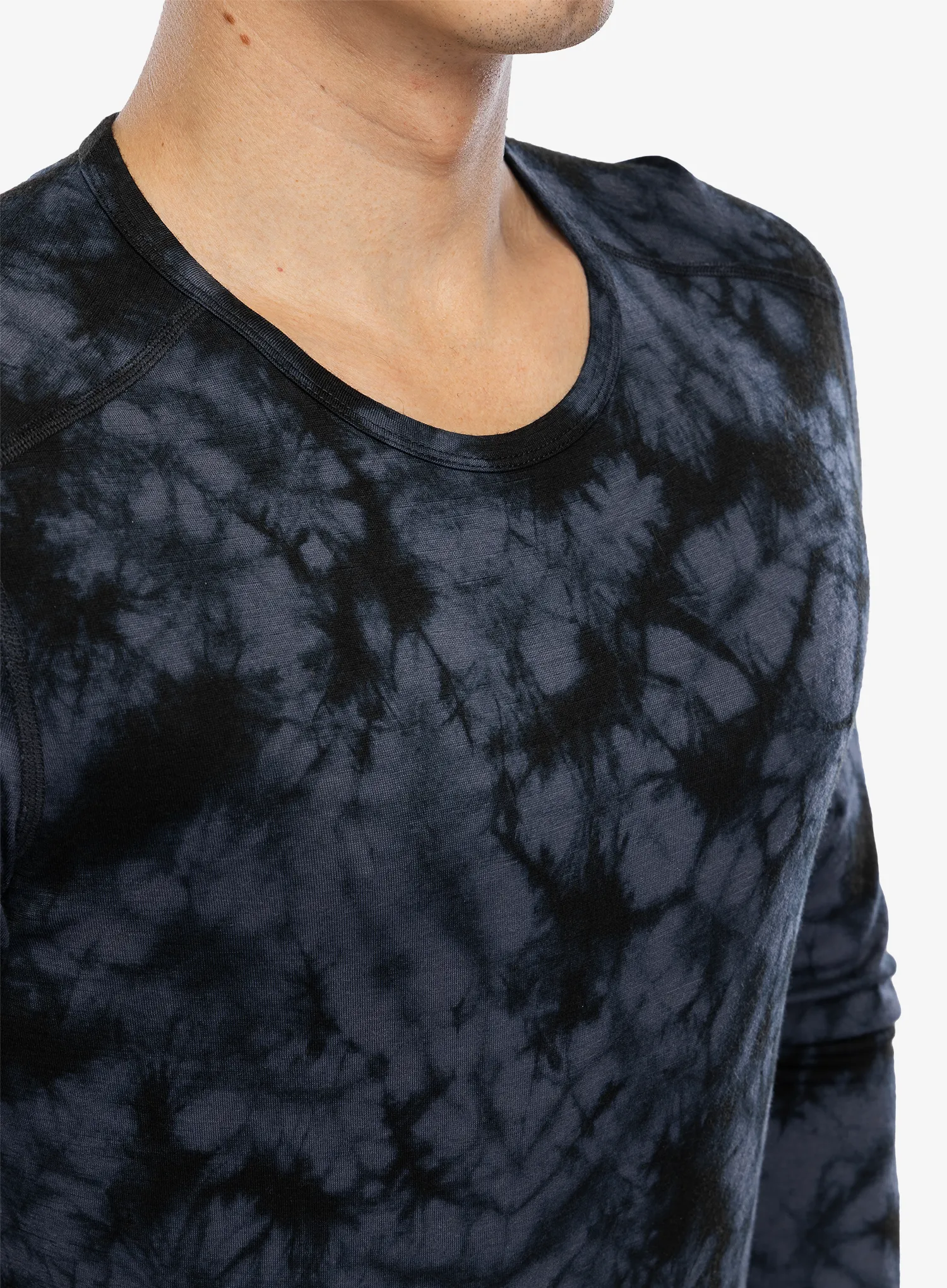 Funkční mikina Icebreaker Merino 200 Oasis LS Crewe Cloud Dye - graphite/black/cd