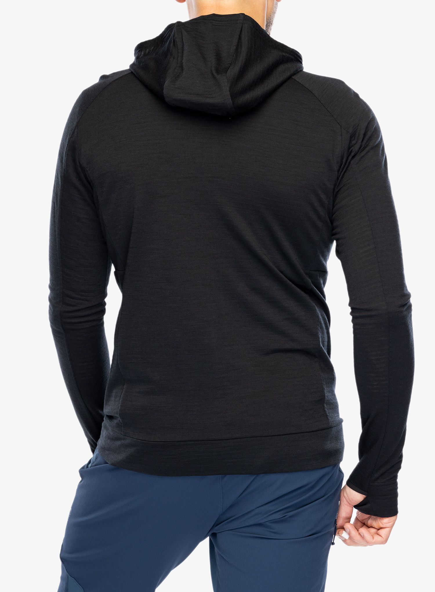 Mikina s kapucí Icebreaker Merino 200 Realfleece IB X TNF LS Zip Hoodie - black