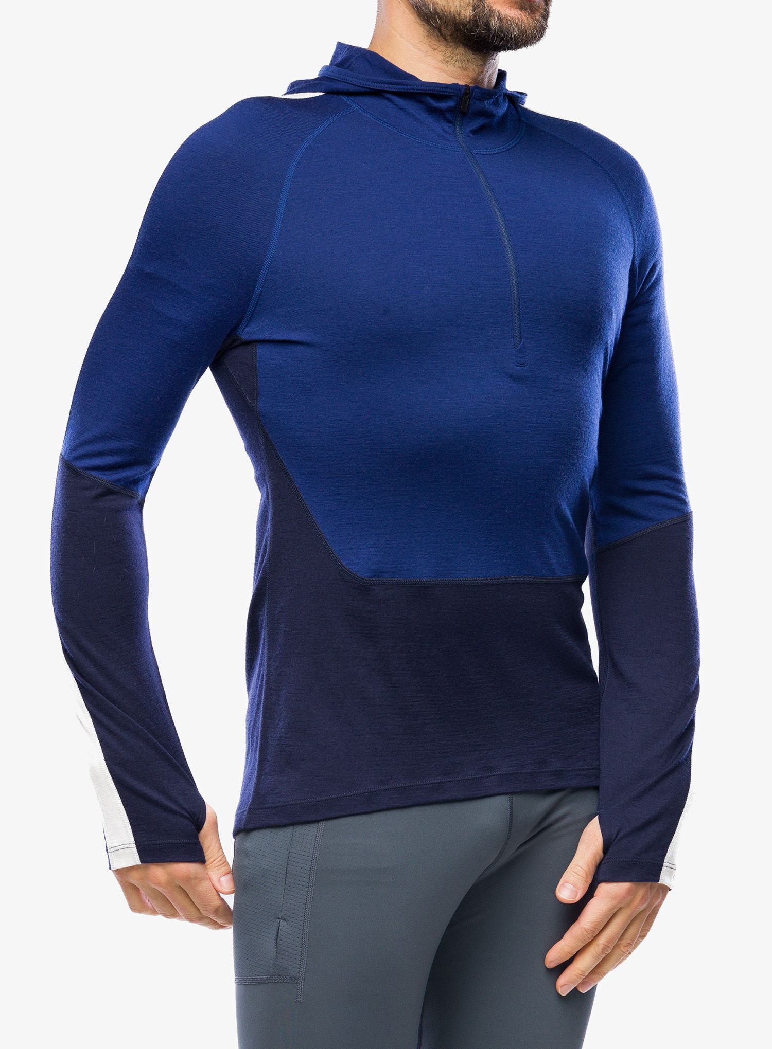 Funkční mikina Icebreaker Merino 200 Sonebula LS Half Zip Hood - royal navy