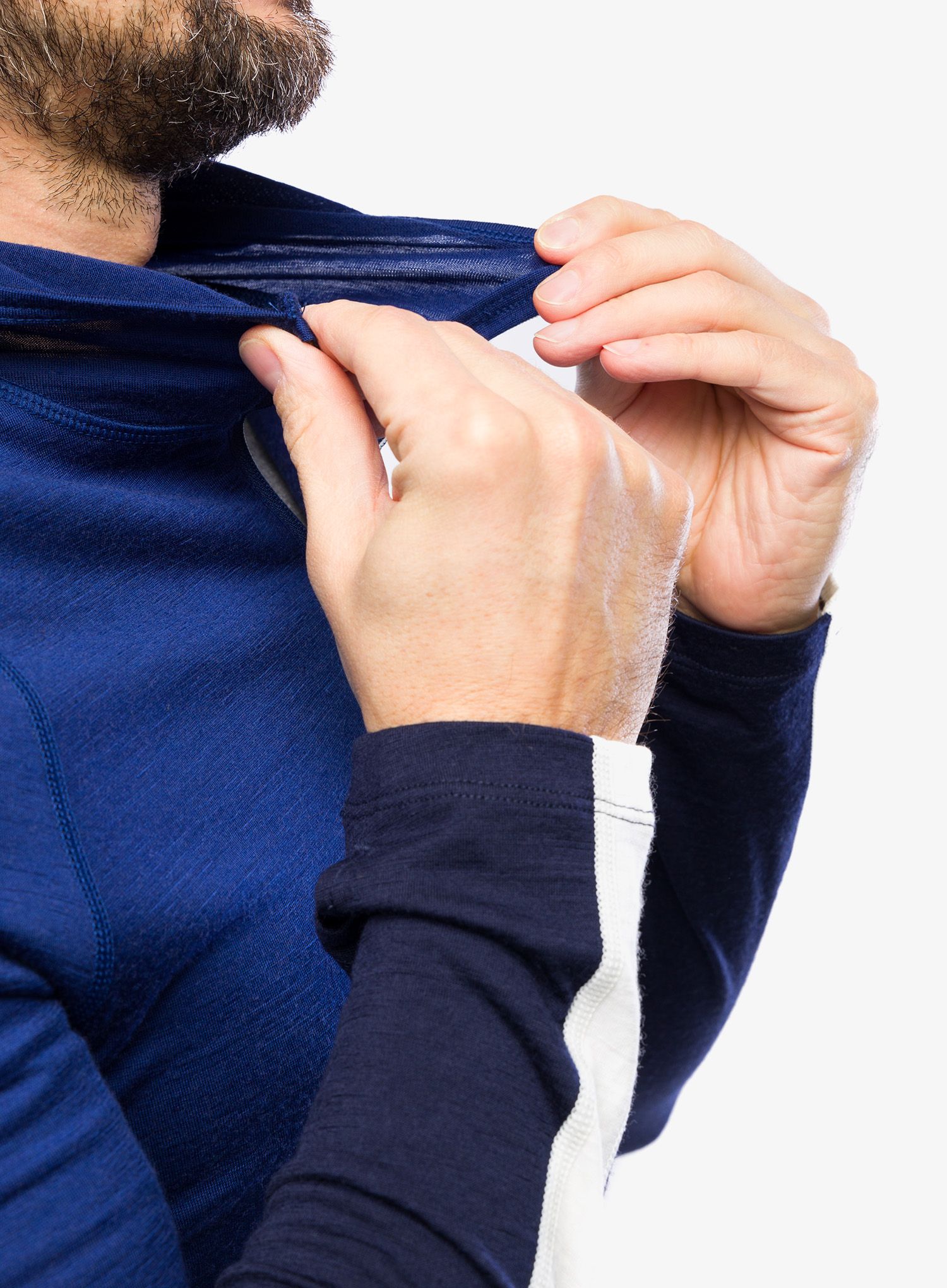 Funkční mikina Icebreaker Merino 200 Sonebula LS Half Zip Hood - royal navy