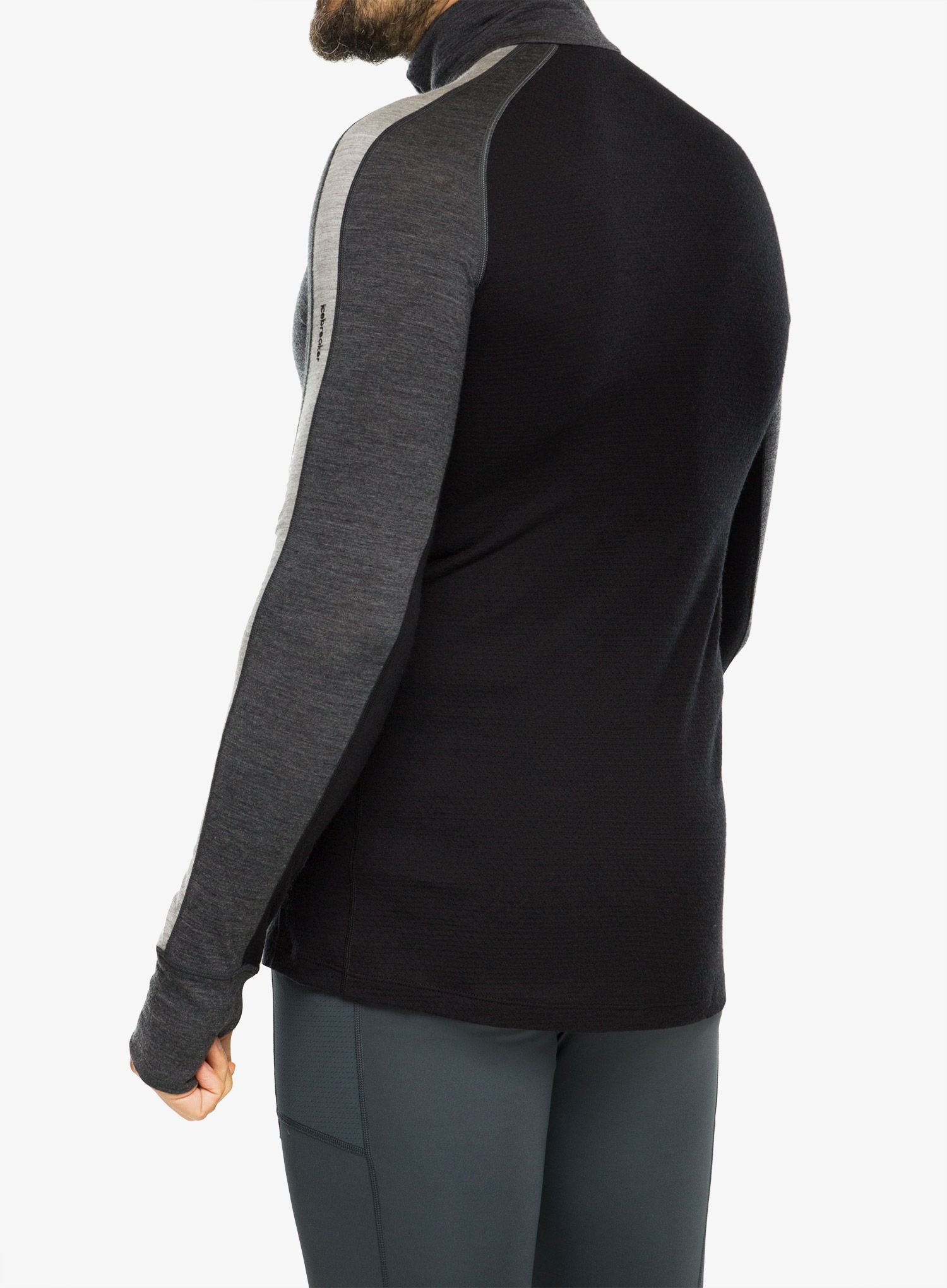 Funkční mikina Icebreaker Merino 200 ZoneKnit LS Half Zip - jet/black