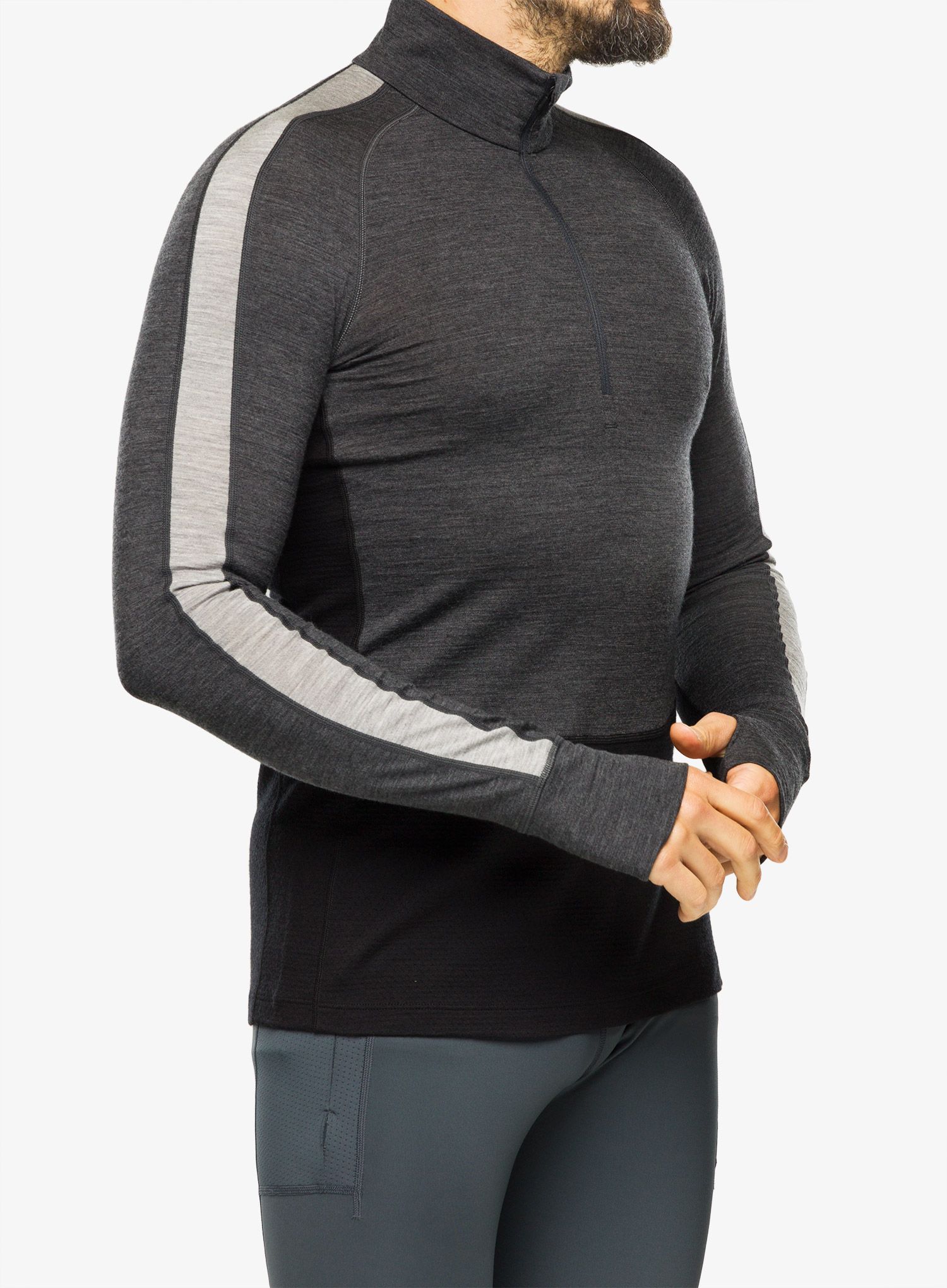 Funkční mikina Icebreaker Merino 200 ZoneKnit LS Half Zip - jet/black