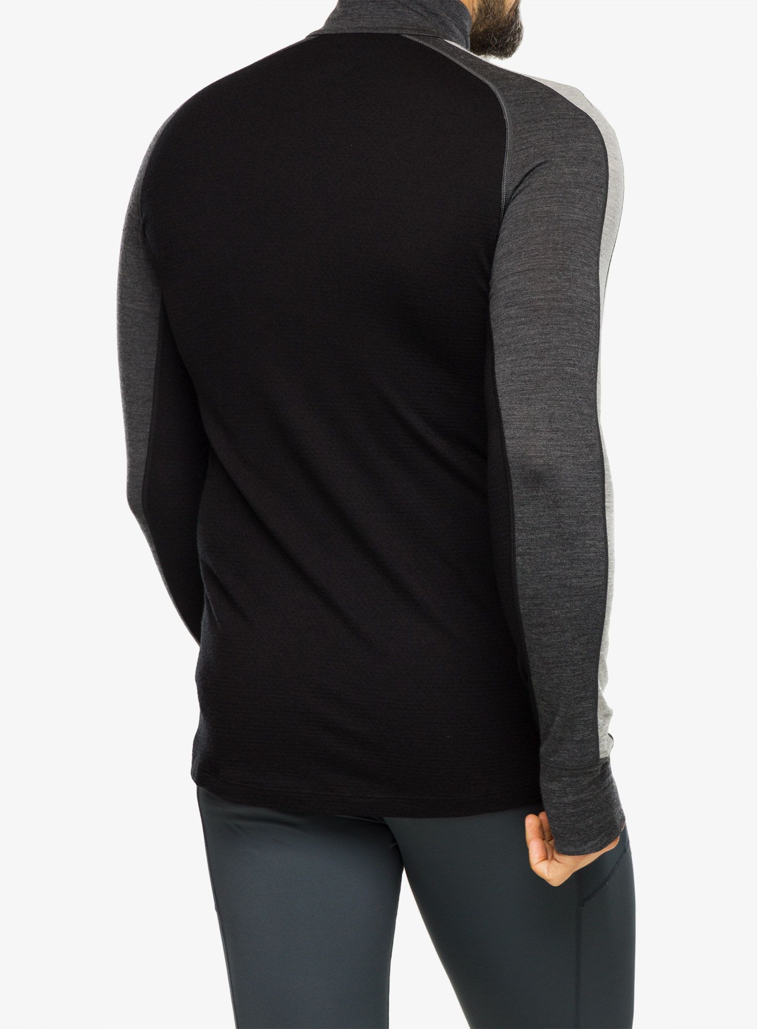 Funkční mikina Icebreaker Merino 200 ZoneKnit LS Half Zip - jet/black