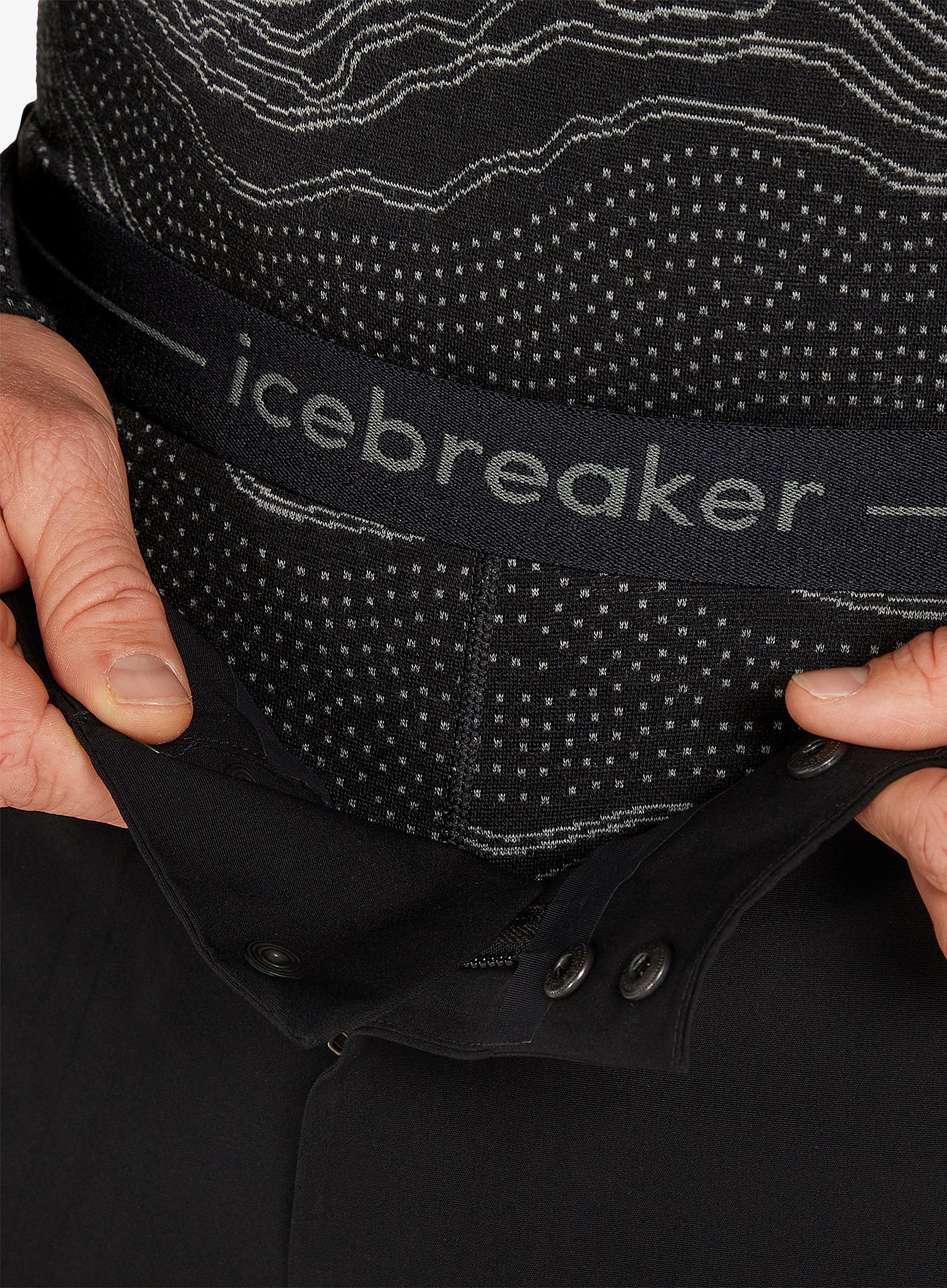 Termolegíny Icebreaker Merino 260 Vertex Leggings Snow Guide - black/galaxy/j