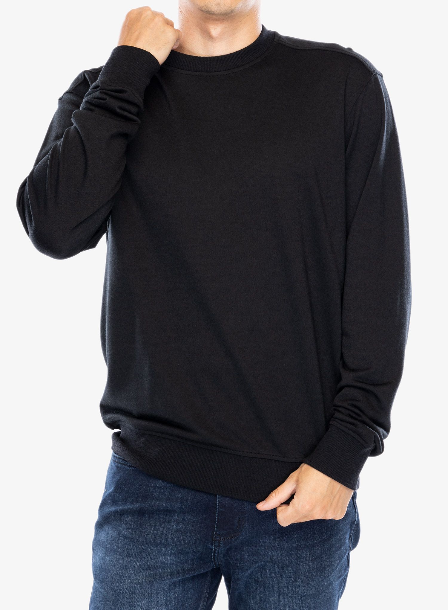 Mikina bez kapuce Icebreaker Merino Shifter II LS Sweatshirt - black