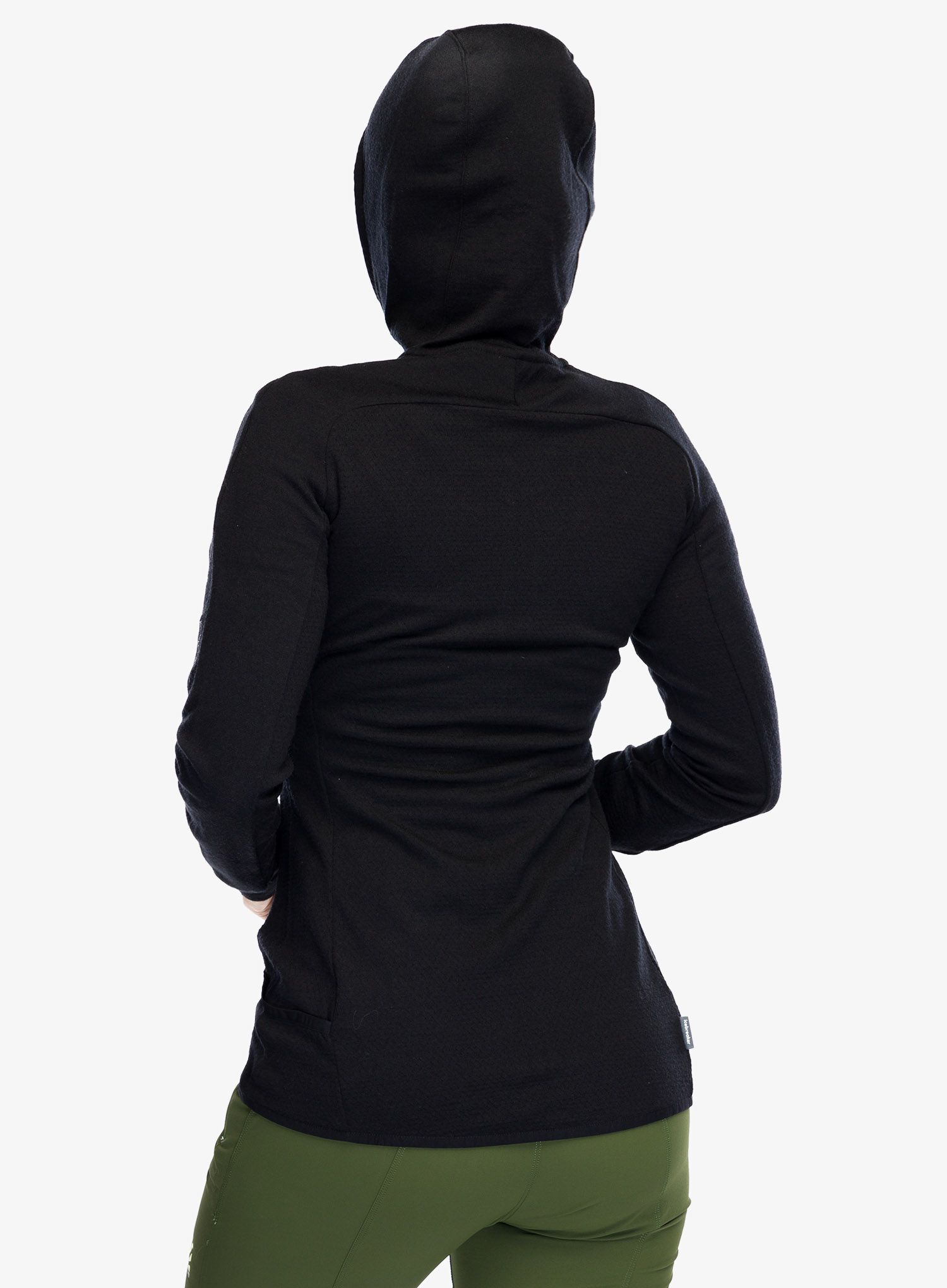 Dámská mikina Icebreaker ZoneKnit LS Zip Hoodie - black