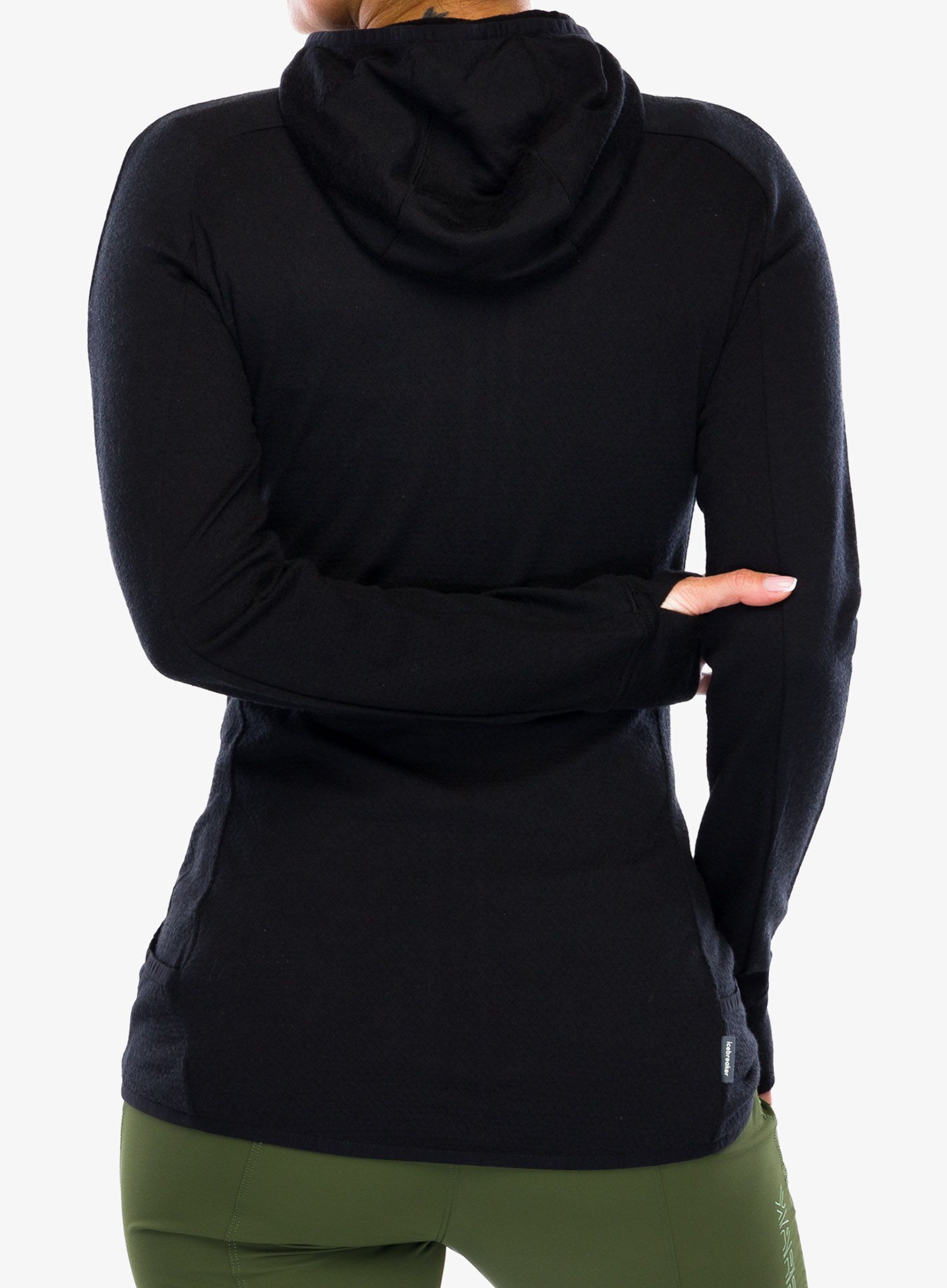 Dámská mikina Icebreaker ZoneKnit LS Zip Hoodie - black