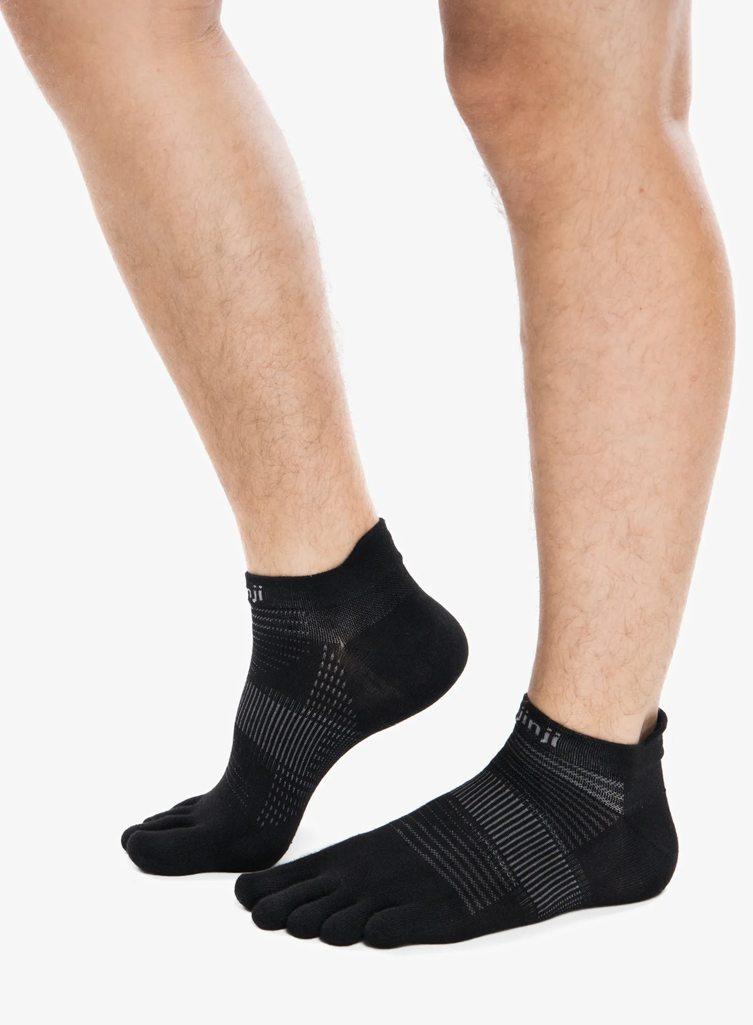 Běžecké ponožky Injinji Run Lightweight No-Show - black