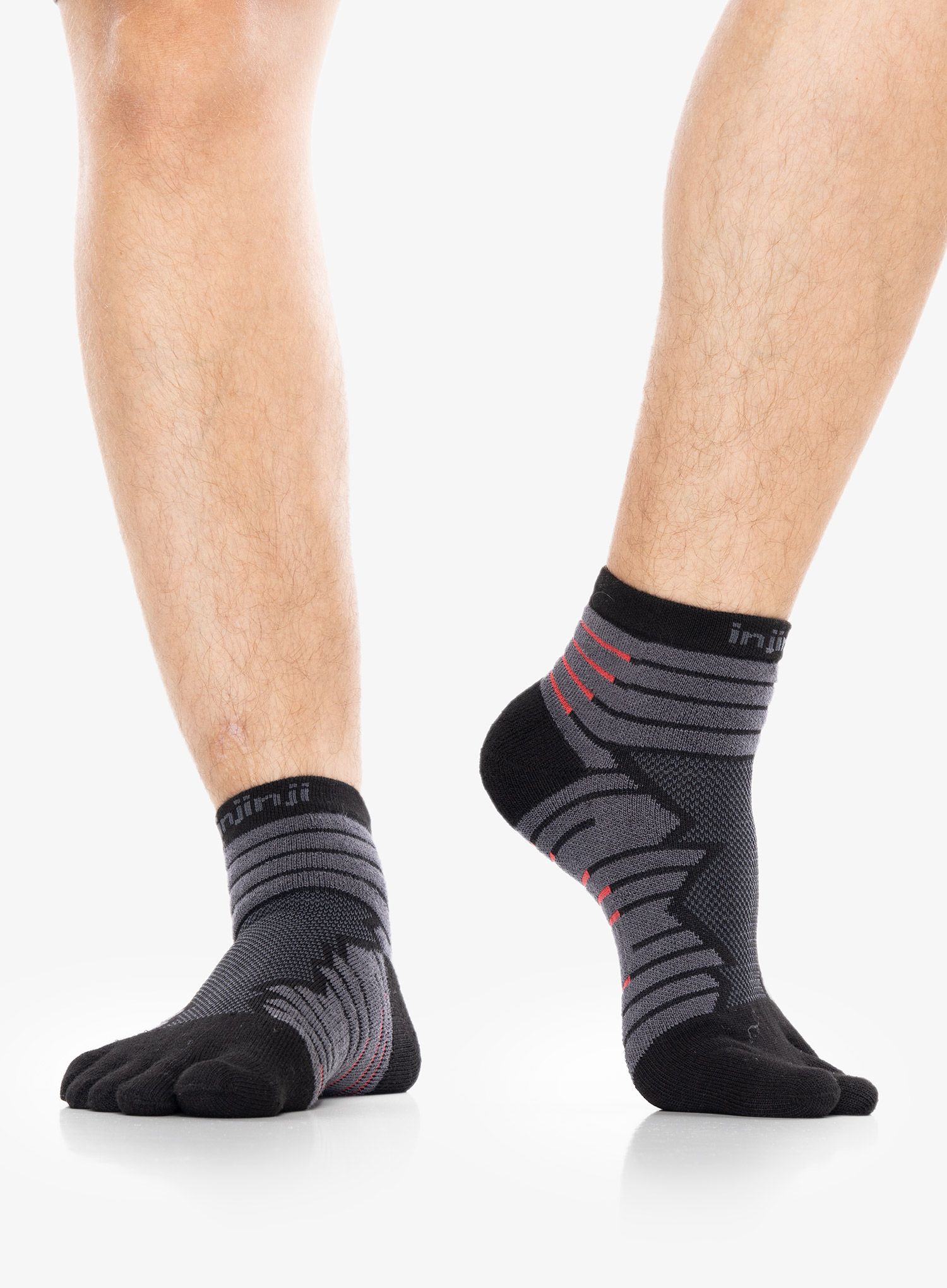 Ponožky na běhání Injinji Ultra Run Mini-Crew - onyx