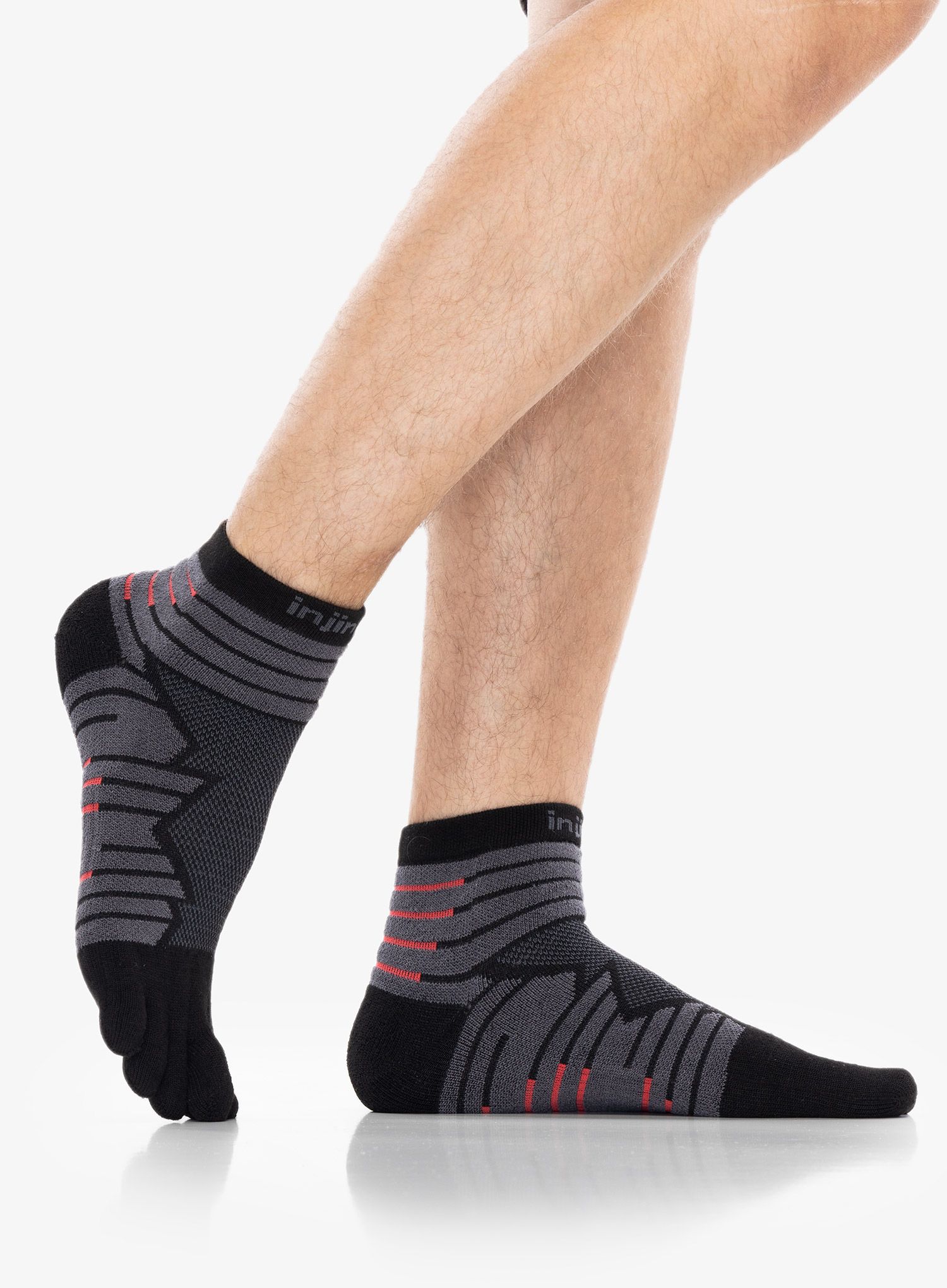 Ponožky na běhání Injinji Ultra Run Mini-Crew - onyx