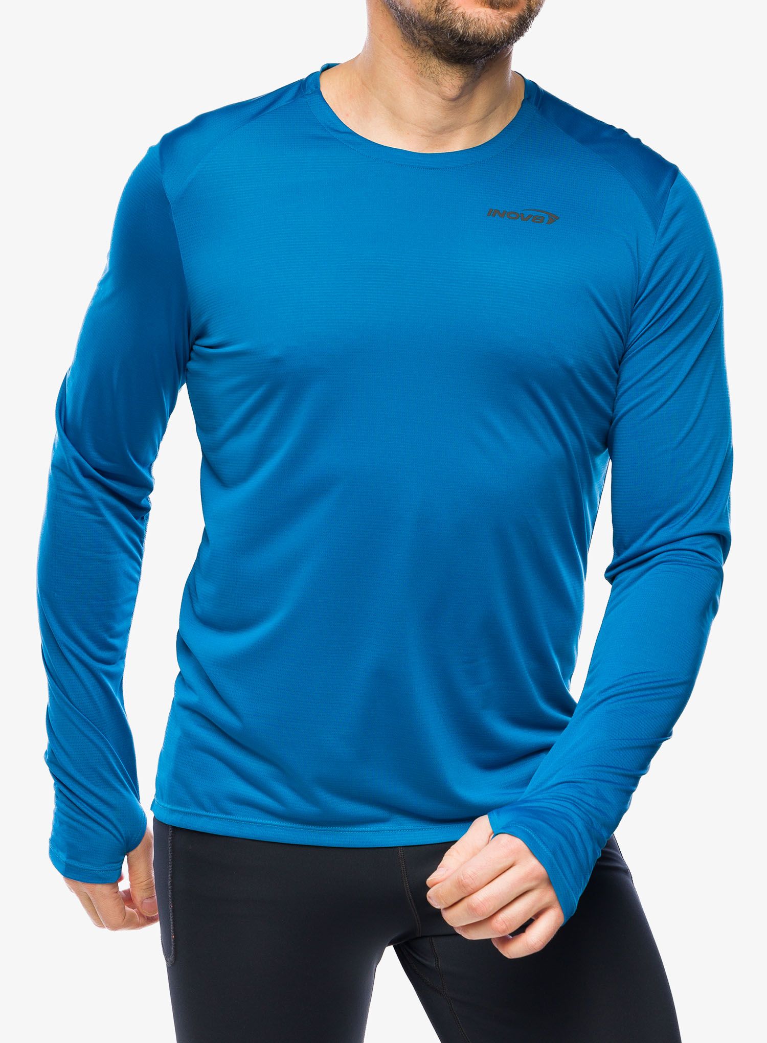 Mikina na běh Inov-8 Performance Long Sleeve - blue/navy