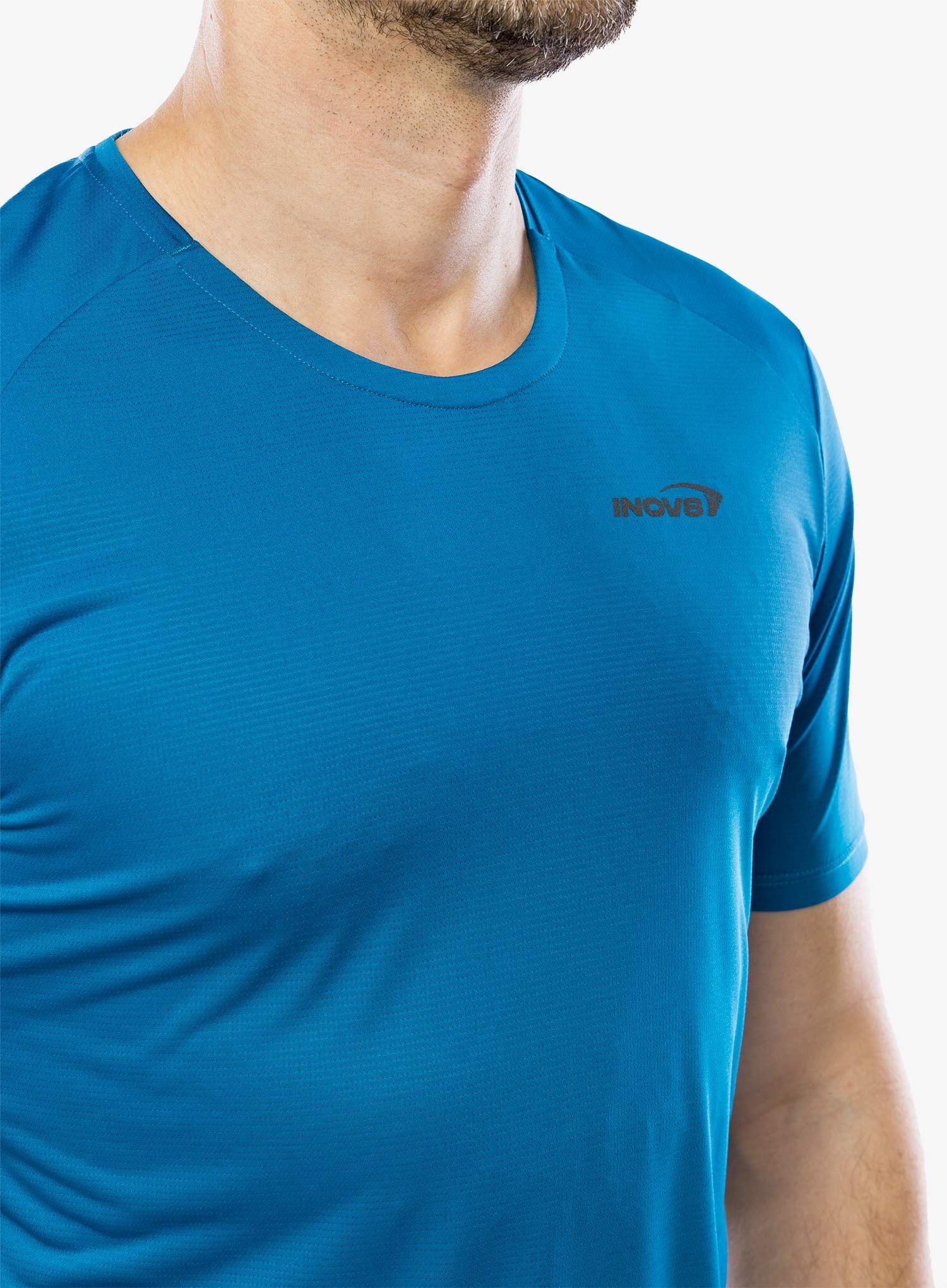Sportovní tričko Inov-8 Performance Short Sleeve - blue/navy