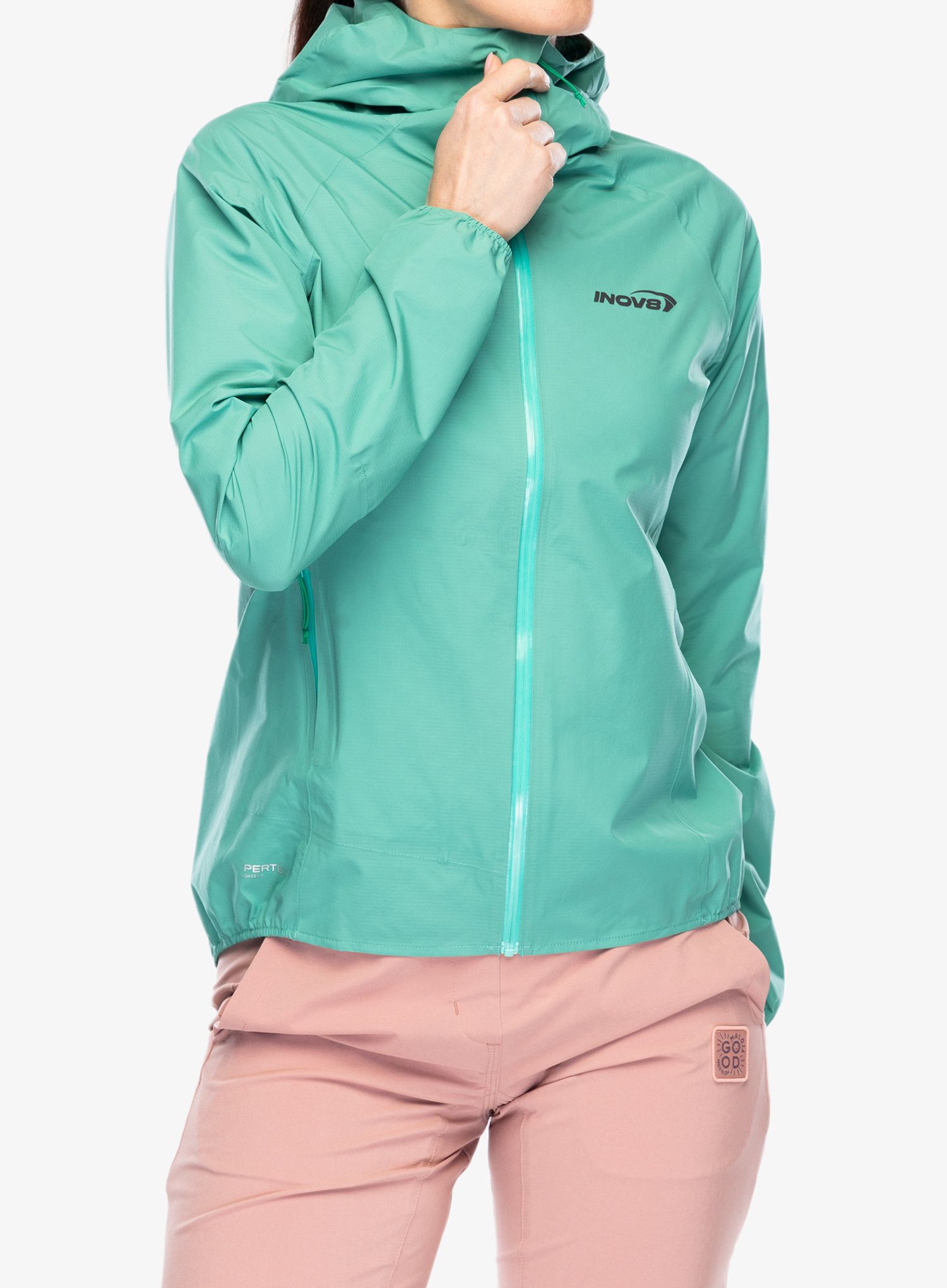 Běžecká bunda dámská Inov-8 Stormshell FZ V2 - aqua