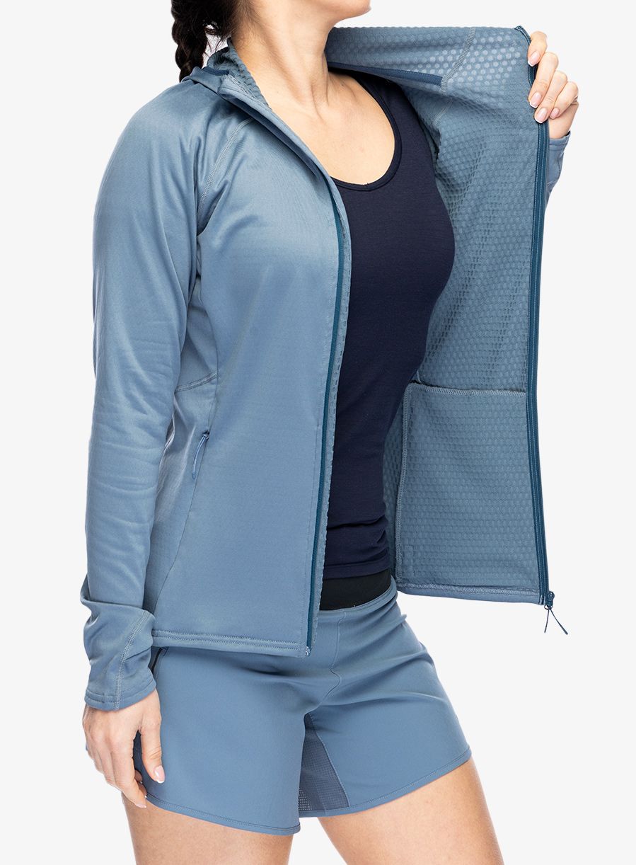 Dámská mikina na zip Inov-8 Venturelite Mid Hoodie FZ - slate