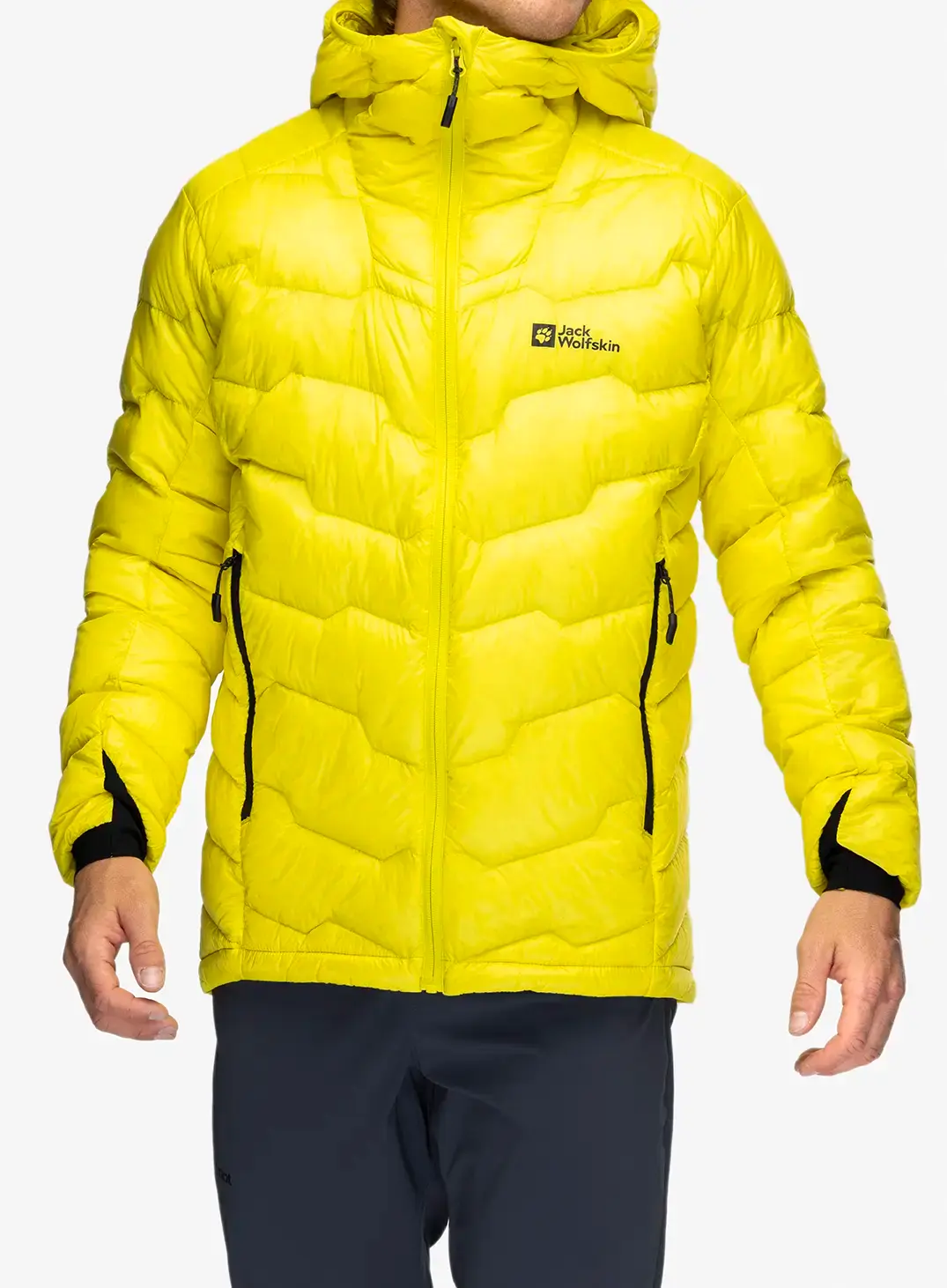 Péřová bunda Jack Wolfskin Alpspitze Down Hoody - firefly