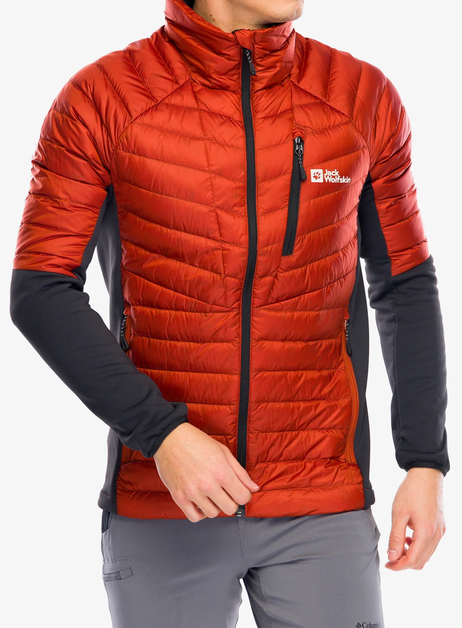 Hybridní bunda Jack Wolfskin Nebelhorn Down Hybrid - carmine