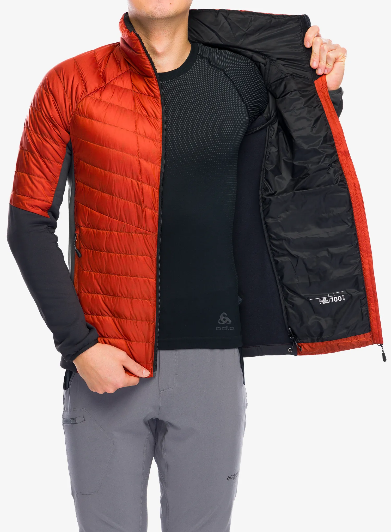 Hybridní bunda Jack Wolfskin Nebelhorn Down Hybrid - carmine