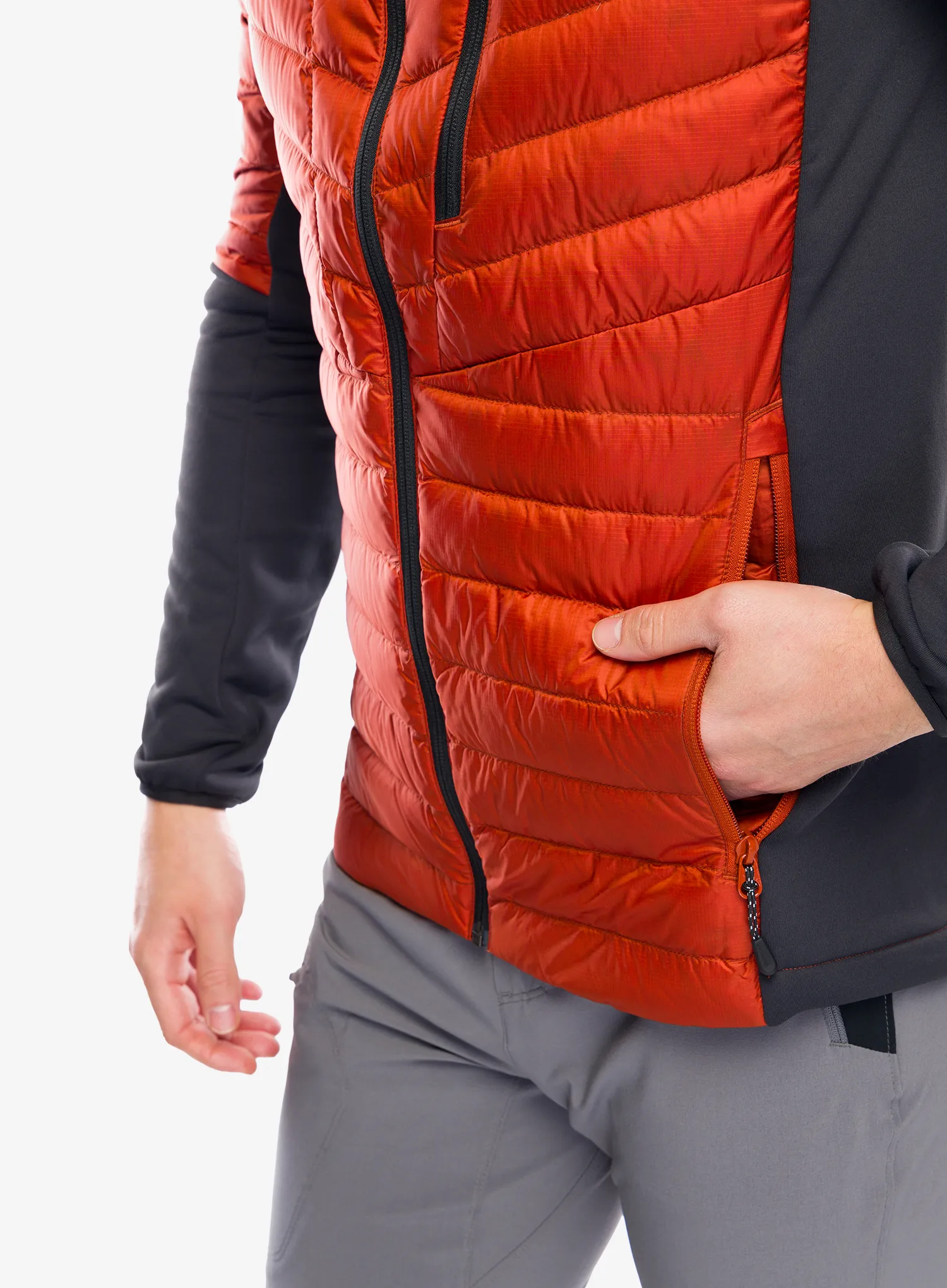 Hybridní bunda Jack Wolfskin Nebelhorn Down Hybrid - carmine
