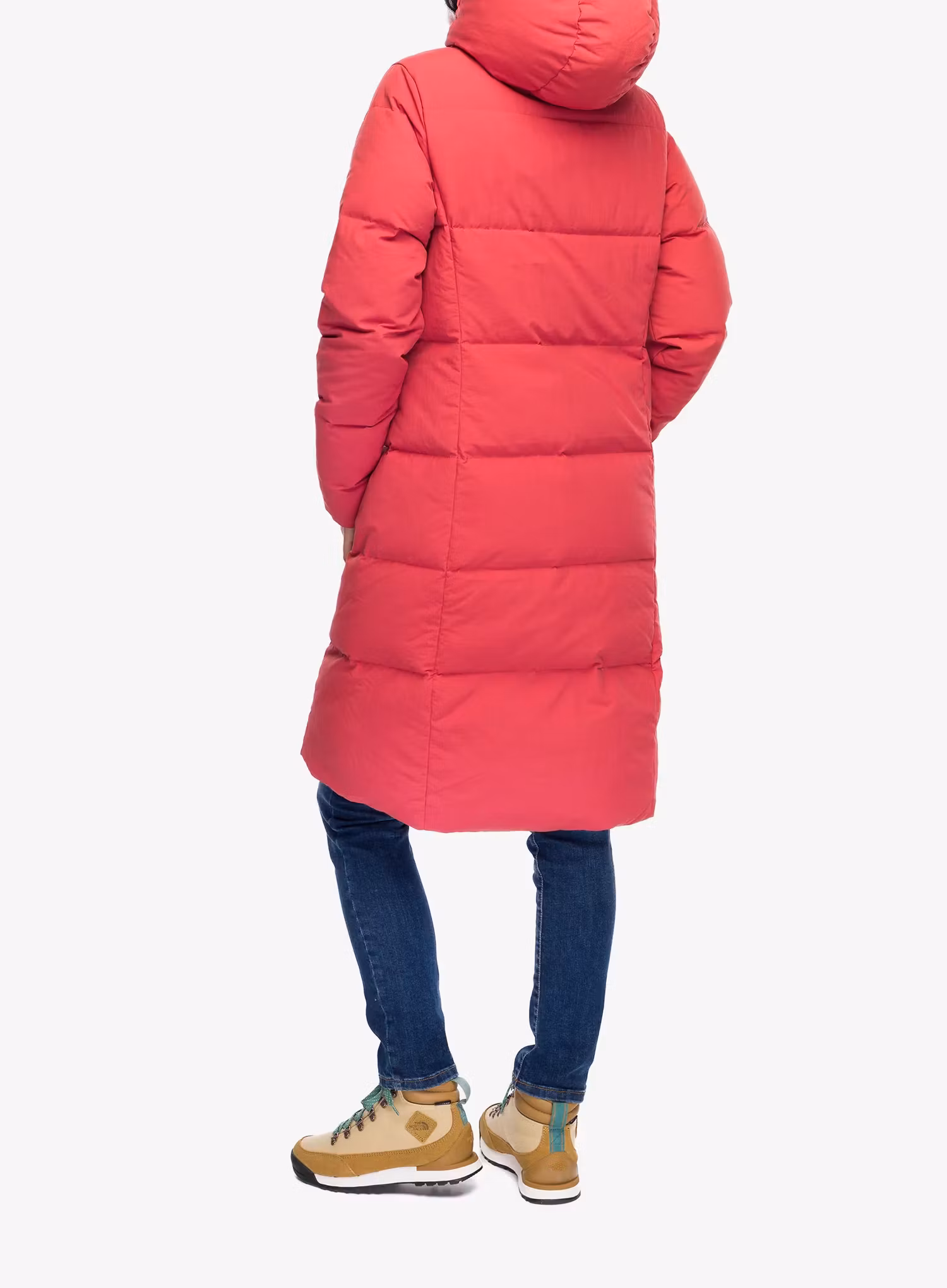 Dámský péřový kabát Jack Wolfskin Nordlicht Coat - red coral