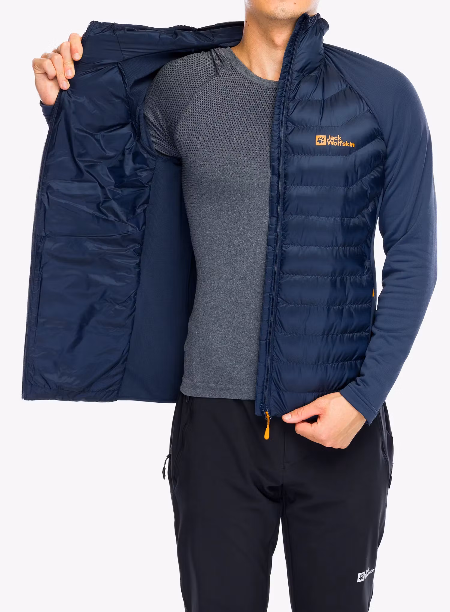 Hybridní bunda Jack Wolfskin Routeburn Pro Hybrid - midnight sky