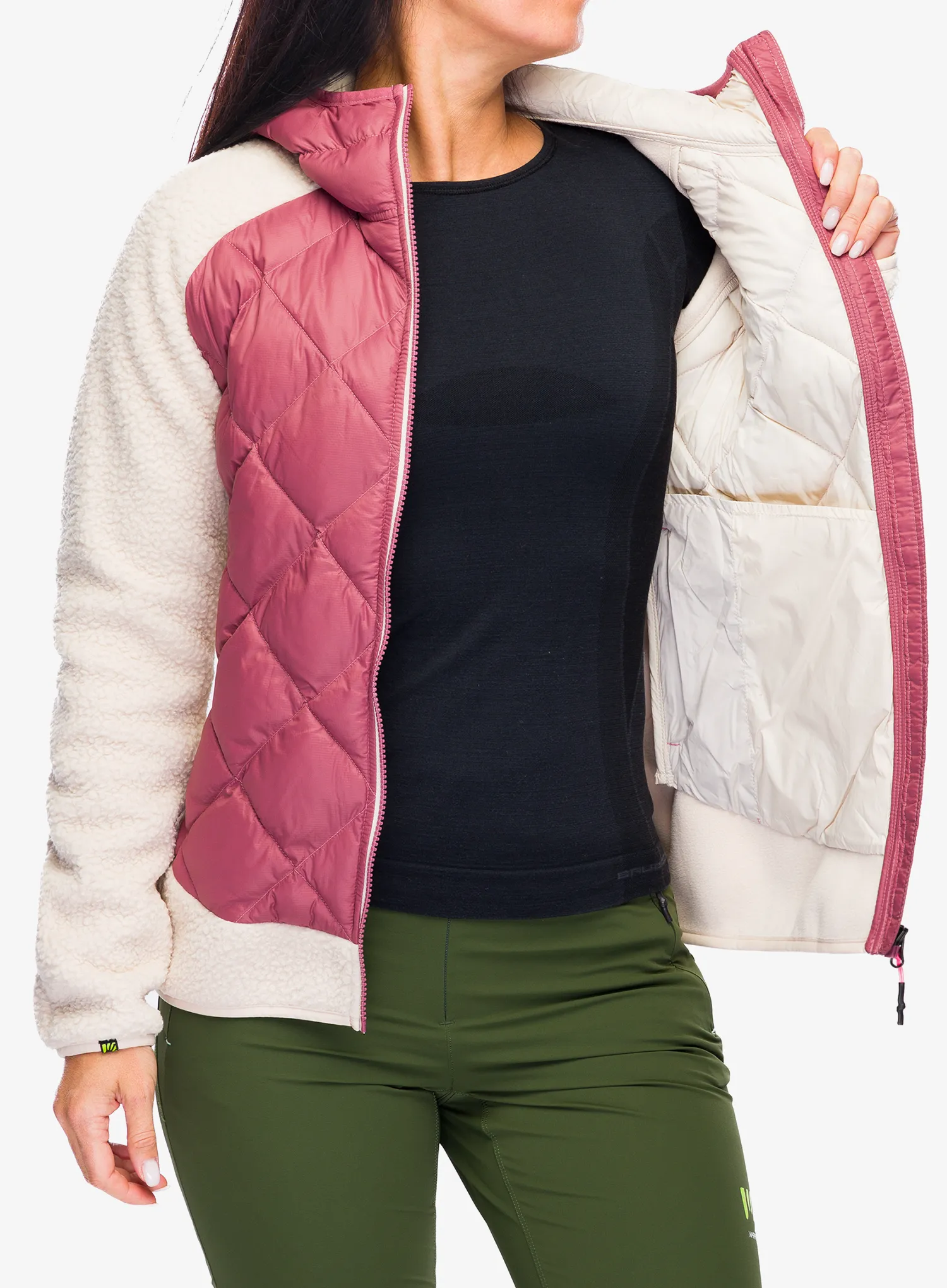 Hybridní bunda dámská Karpos Marmarole Retro Jacket - deco rose/oat