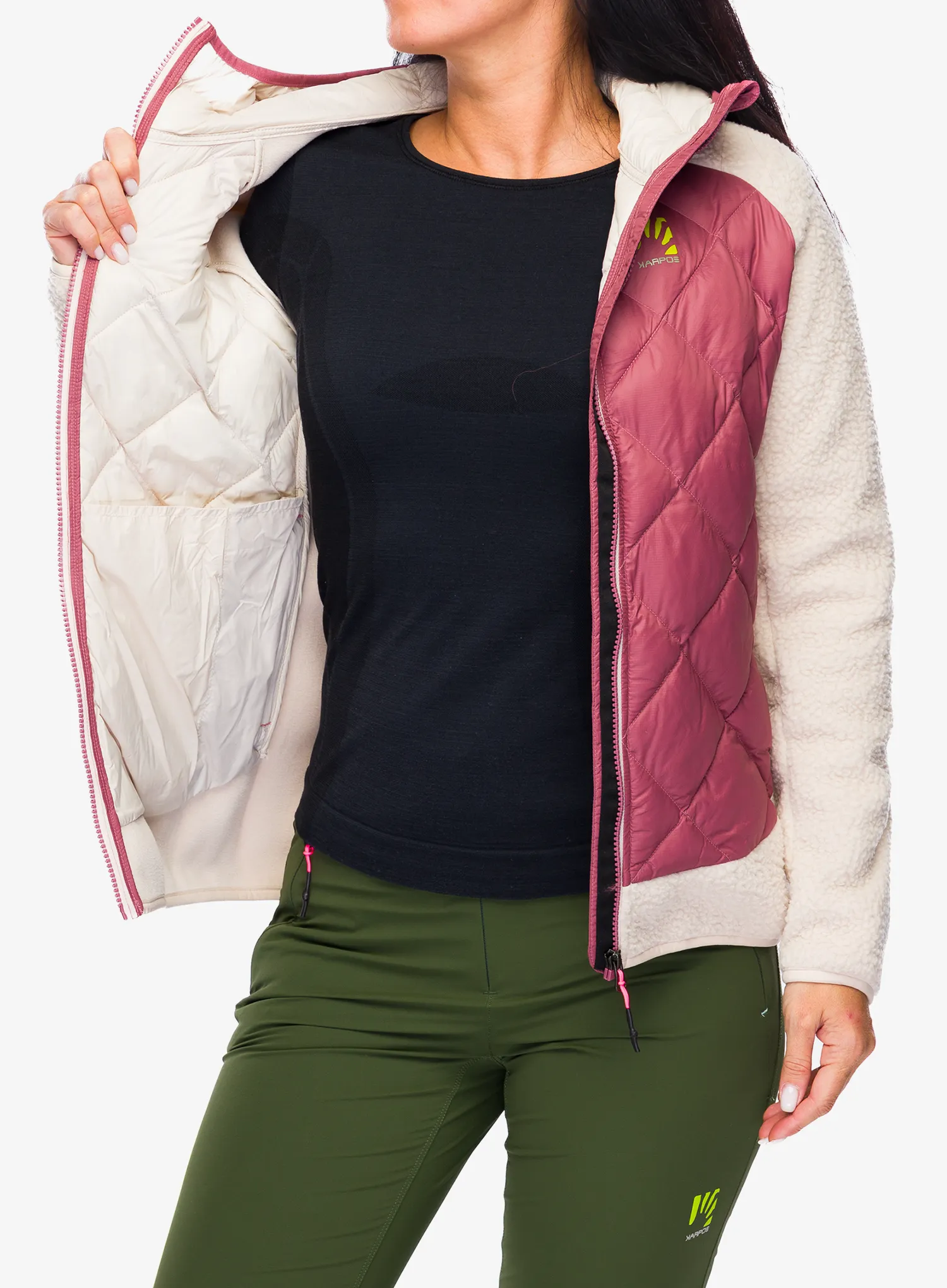 Hybridní bunda dámská Karpos Marmarole Retro Jacket - deco rose/oat