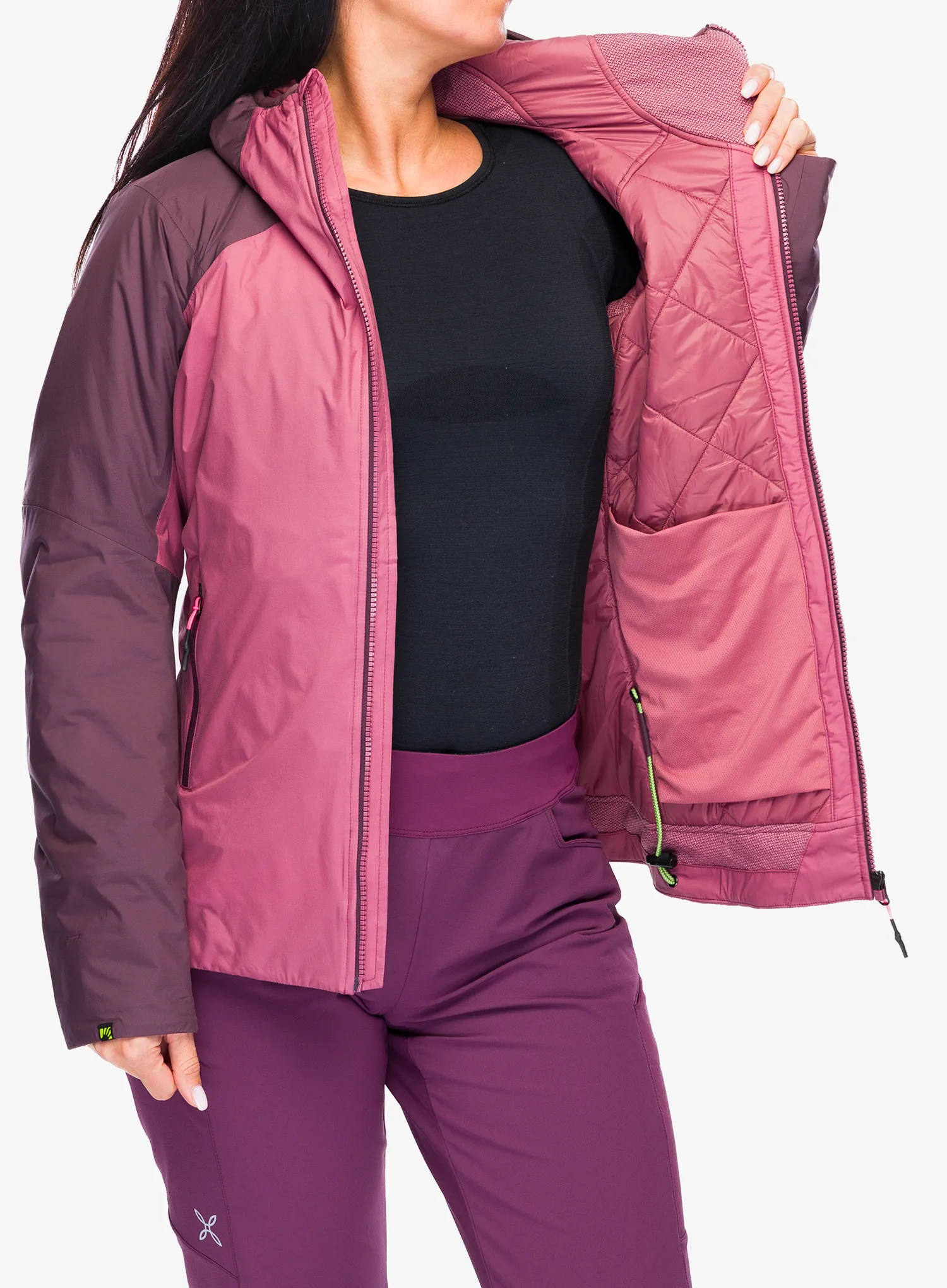 Zateplená bunda dámská Karpos Vinson Evo Jacket - deco rose/huckleberry
