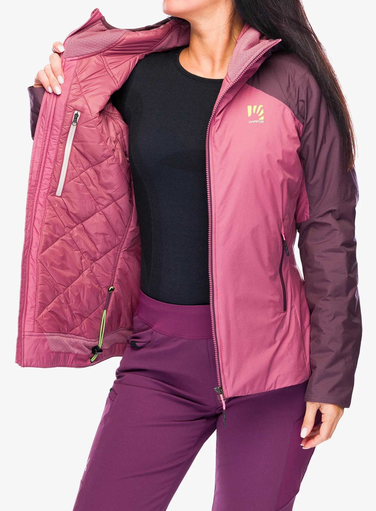 Zateplená bunda dámská Karpos Vinson Evo Jacket - deco rose/huckleberry
