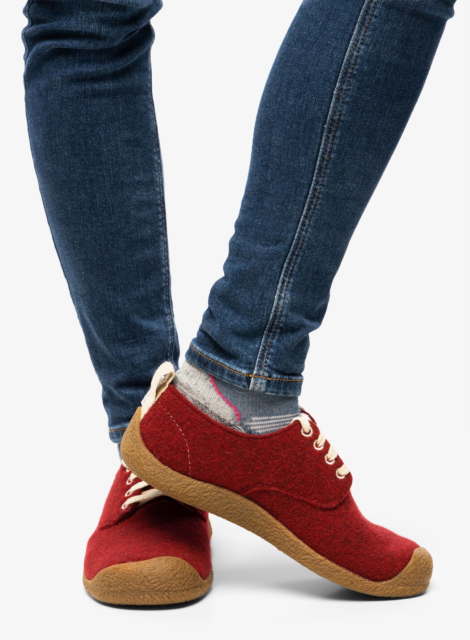 Outdoorové boty dámské Keen Mosey Derby- red felt/birch