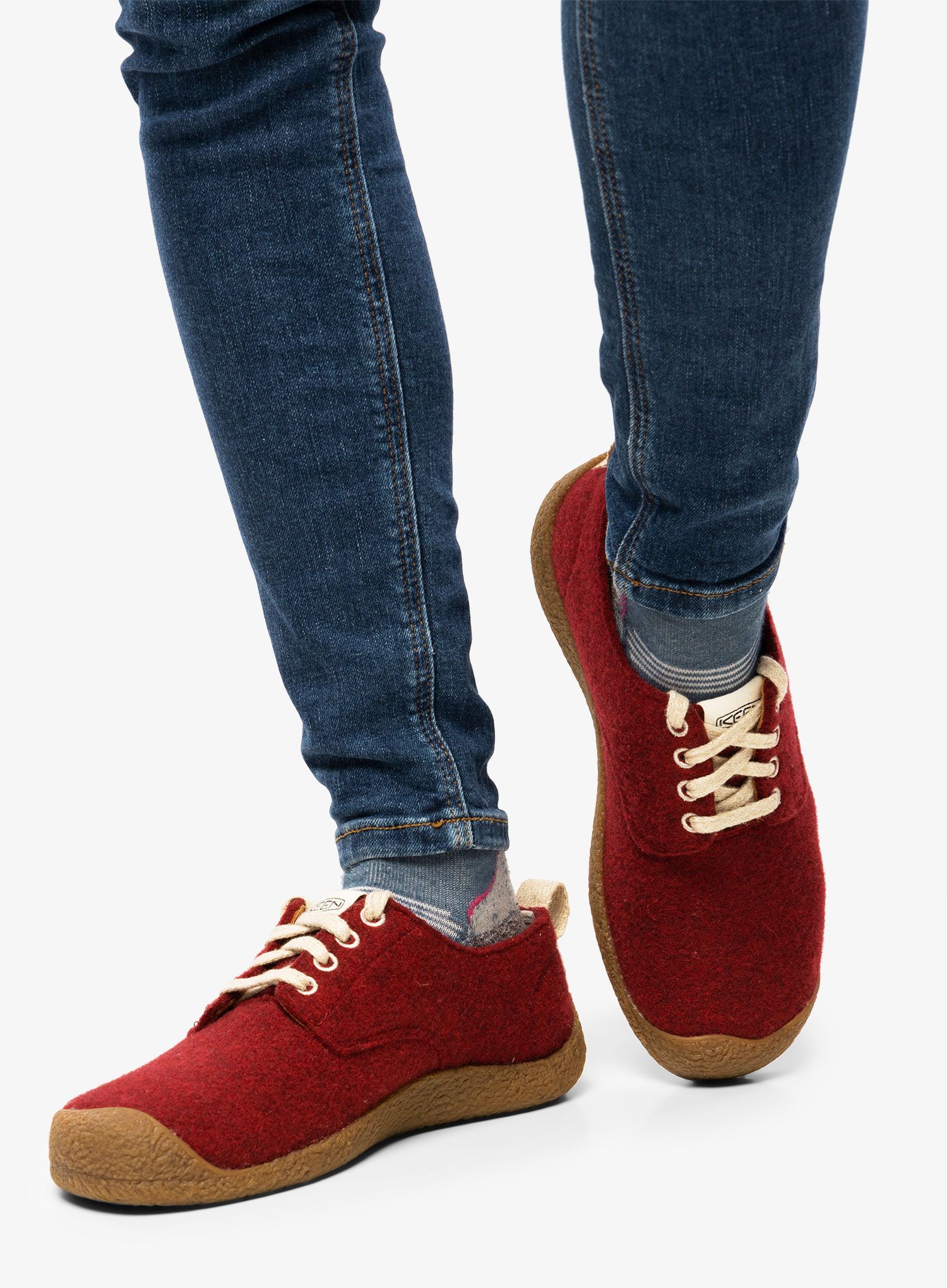 Outdoorové boty dámské Keen Mosey Derby- red felt/birch