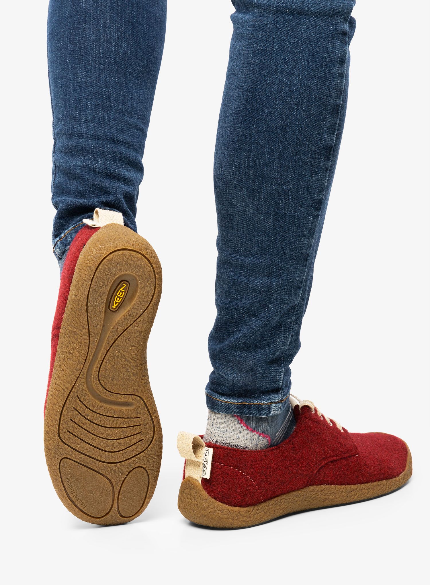 Outdoorové boty dámské Keen Mosey Derby- red felt/birch