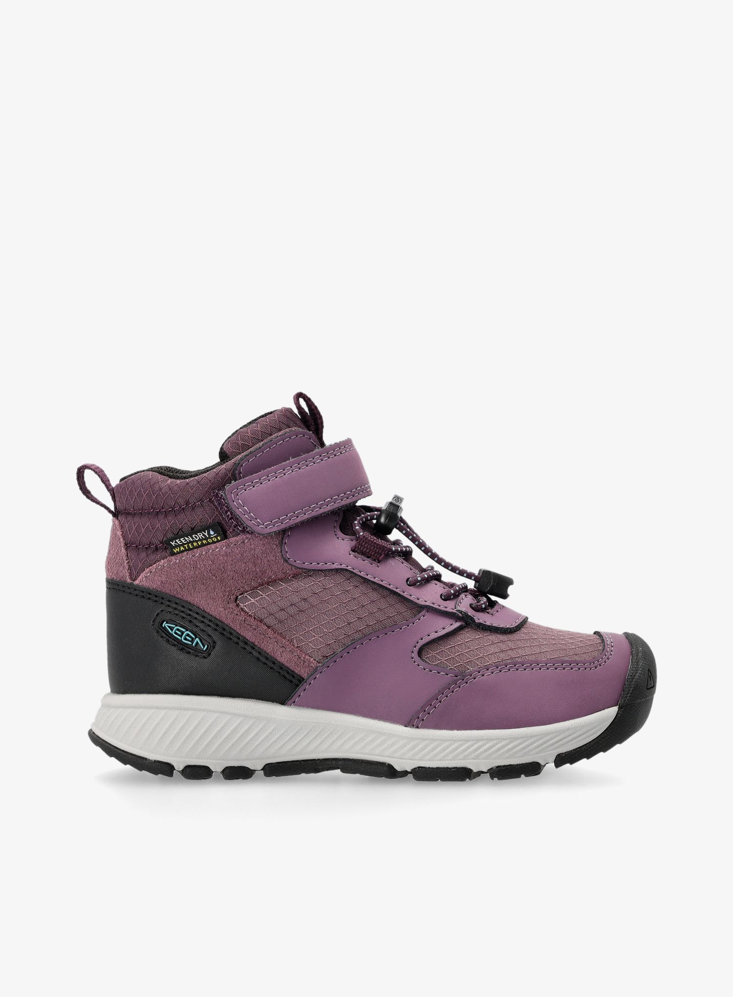 Dětské boty Keen Skua Mid WP Kids - black plum/plum perfect