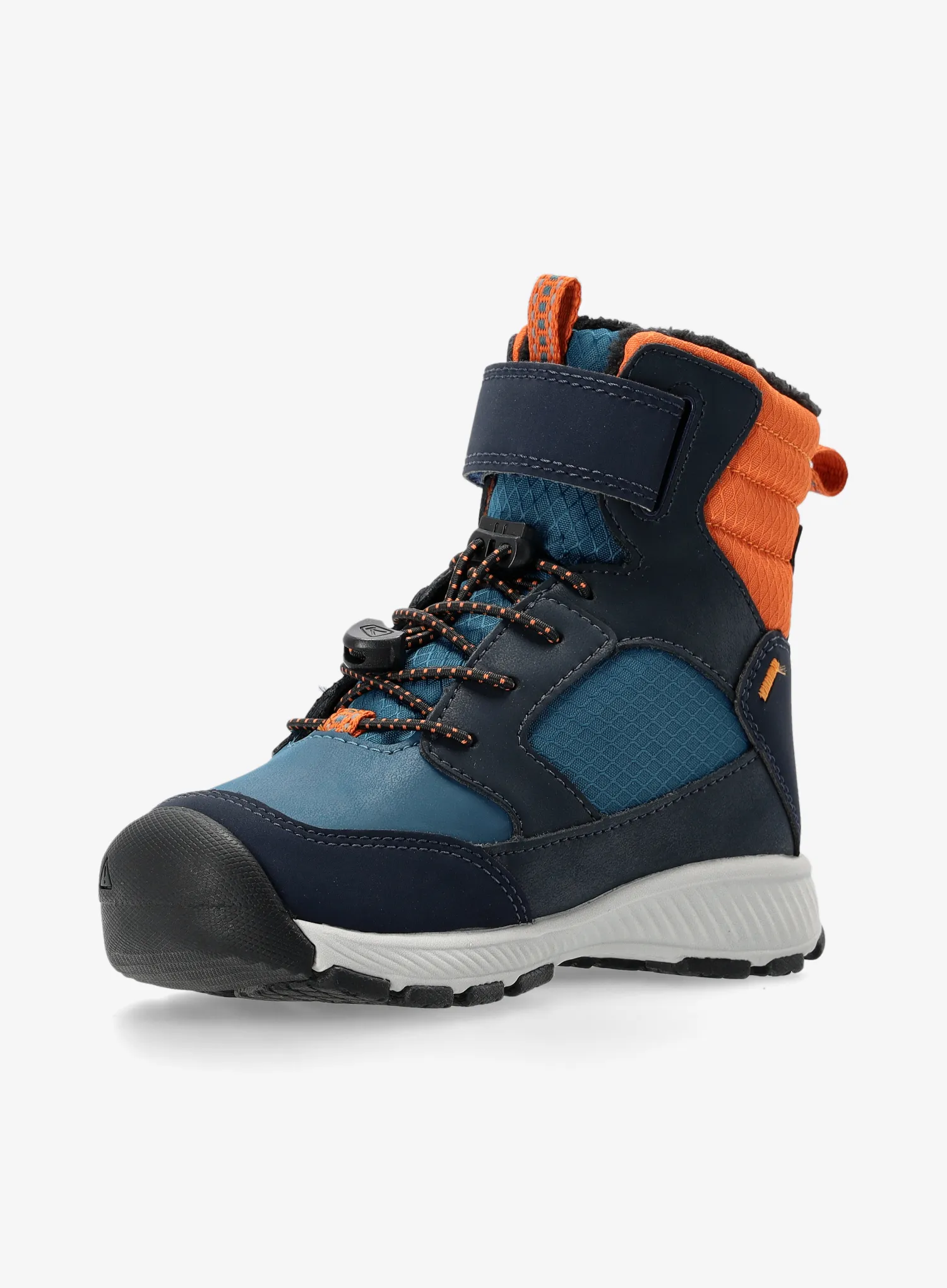 Dětské boty Keen Skua Winter WP Kids - sky captain/gold flame