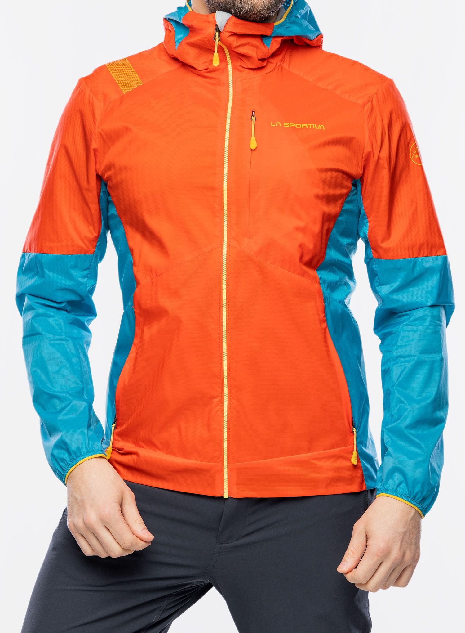 Bunda La Sportiva Across Lite Jacket - cherry tomato/tropic blue