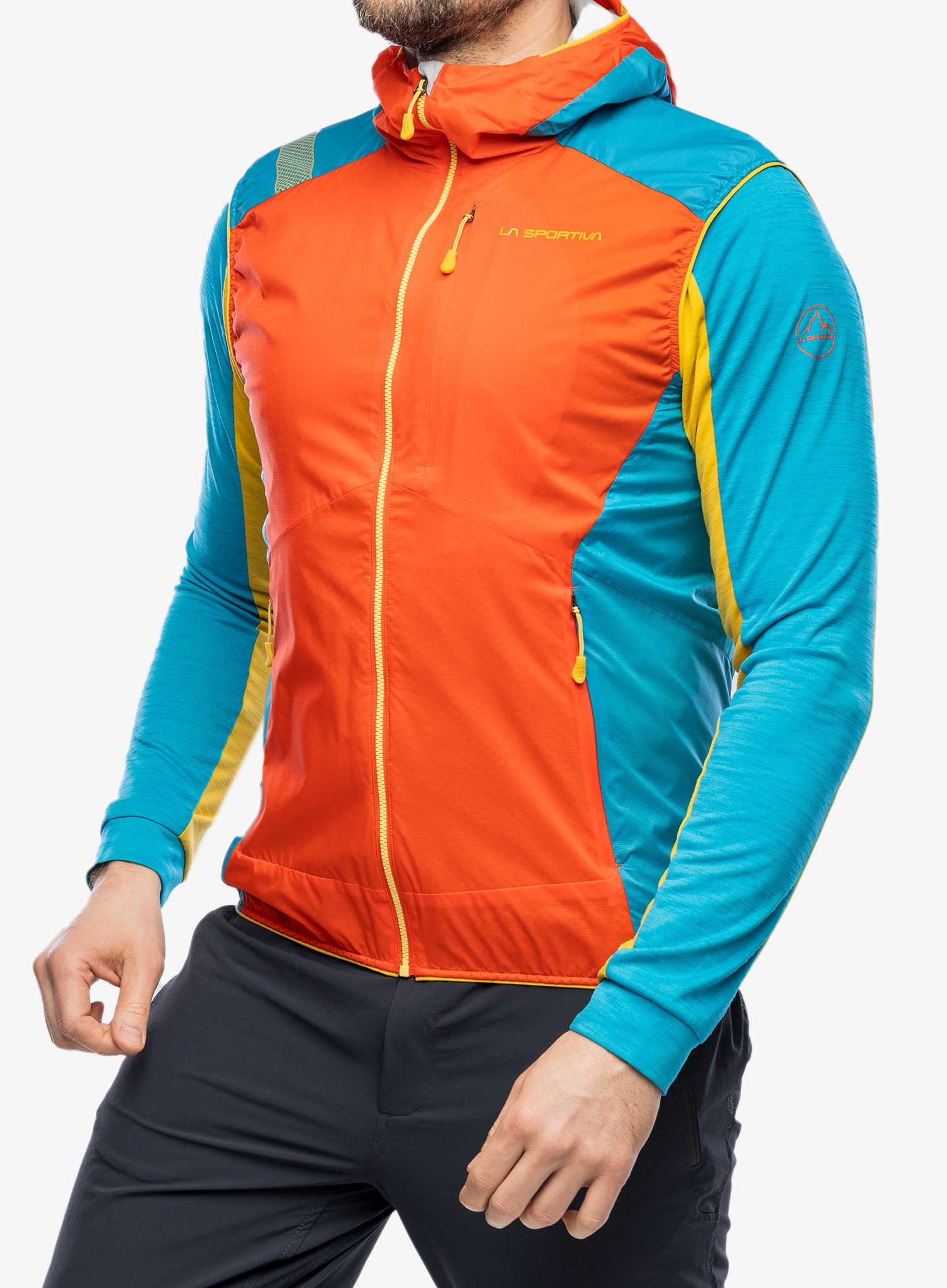 Vesta La Sportiva Across Lite Vest - cherry tomato/tropic blue