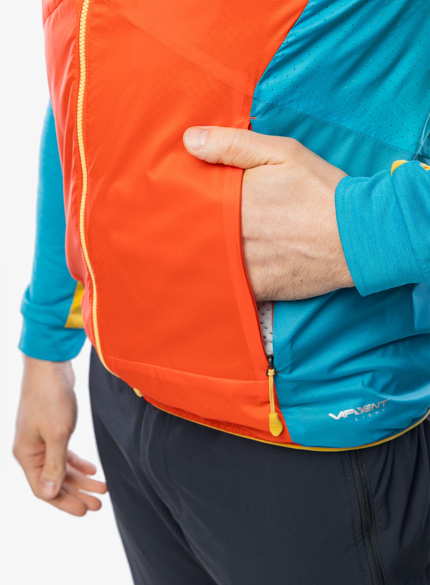 Vesta La Sportiva Across Lite Vest - cherry tomato/tropic blue