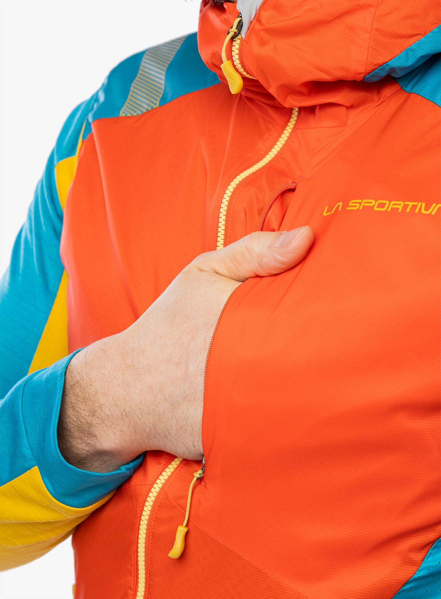 Vesta La Sportiva Across Lite Vest - cherry tomato/tropic blue