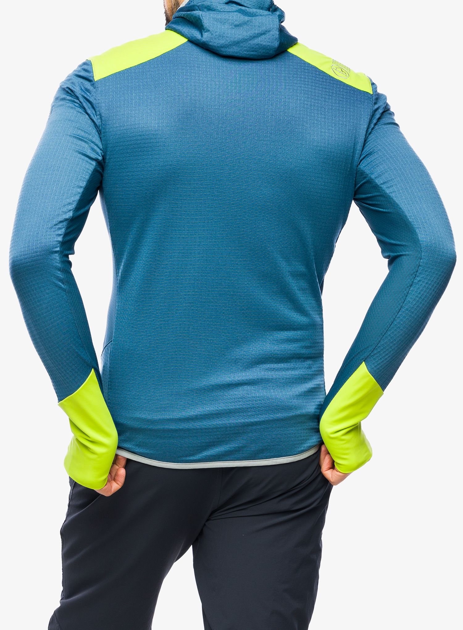 Mikina s kapucí La Sportiva Aequilibrium Thermal Hoody - storm blue/lime punch