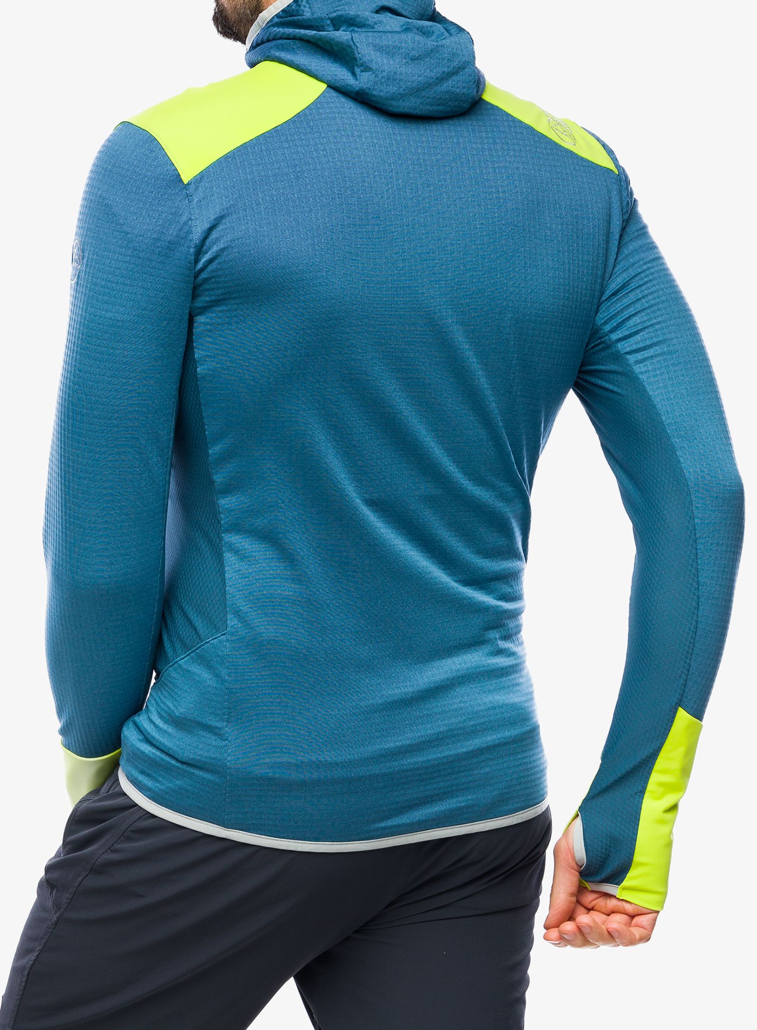 Mikina s kapucí La Sportiva Aequilibrium Thermal Hoody - storm blue/lime punch