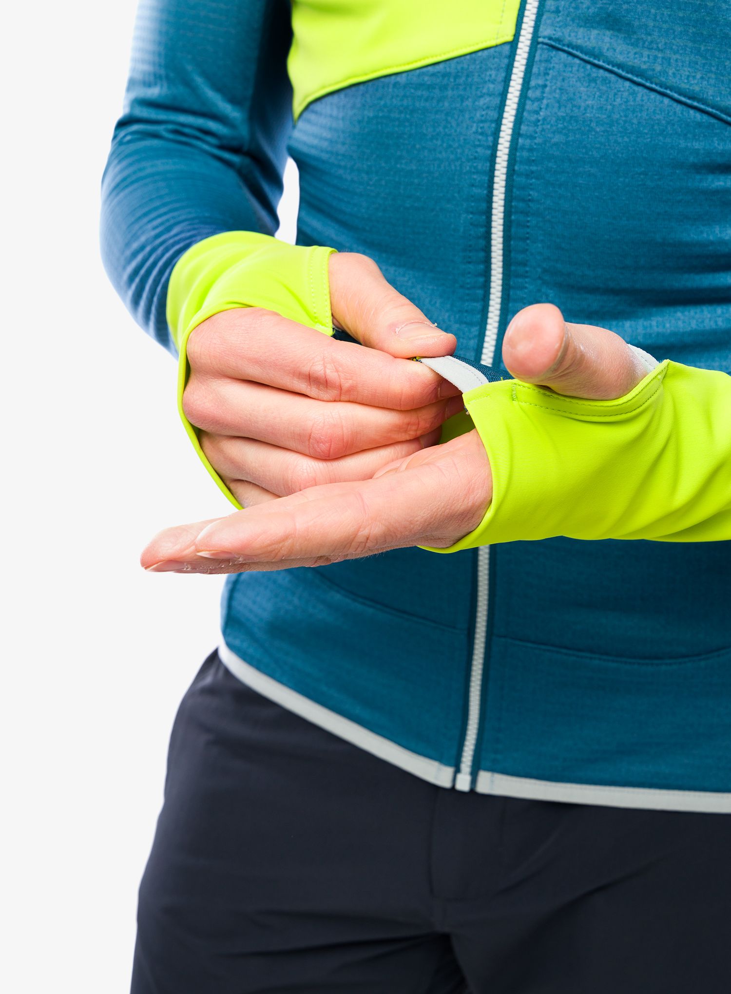 Mikina s kapucí La Sportiva Aequilibrium Thermal Hoody - storm blue/lime punch