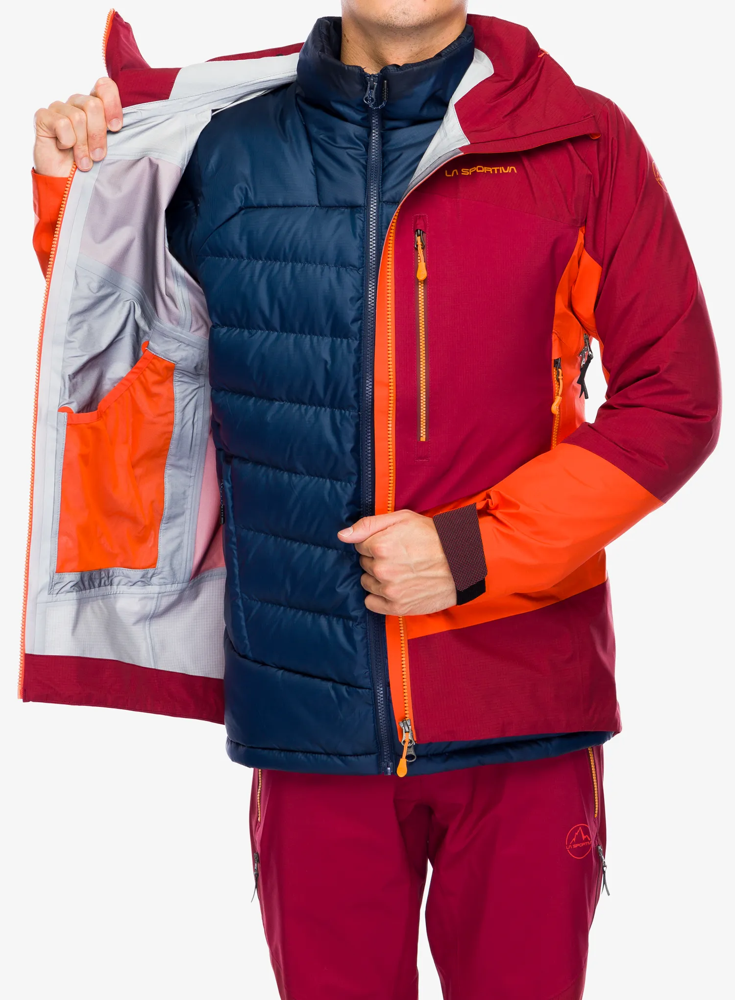 GORE TEX bunda La Sportiva Alpine Guide GTX Jkt - cherry tomato/sangria