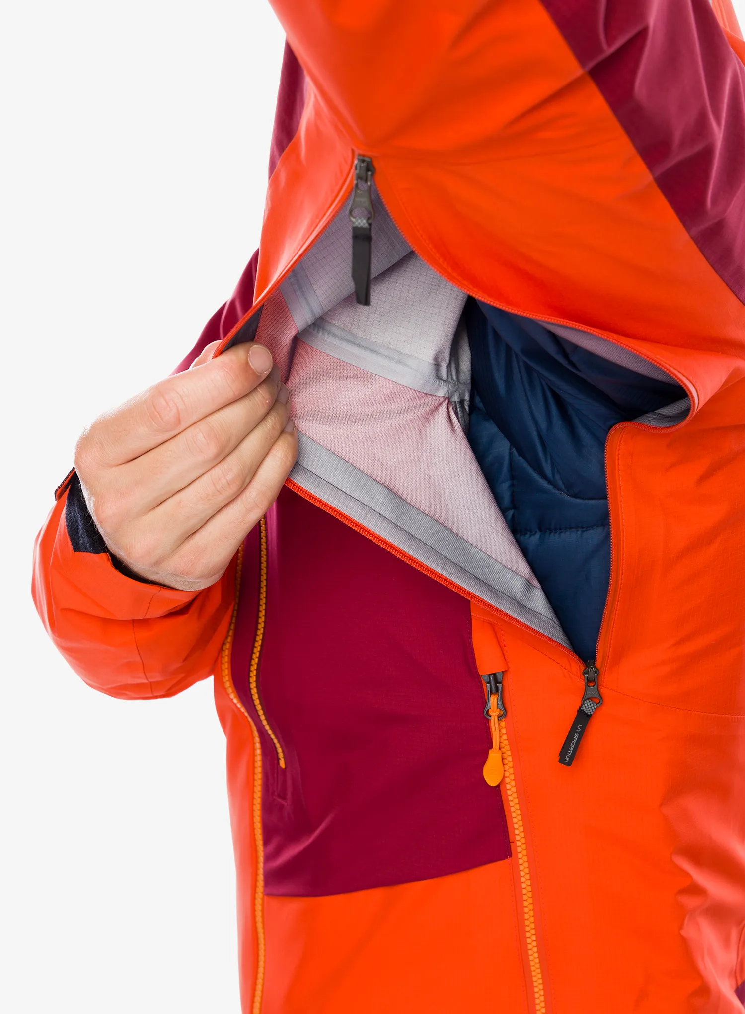 GORE TEX bunda La Sportiva Alpine Guide GTX Jkt - cherry tomato/sangria