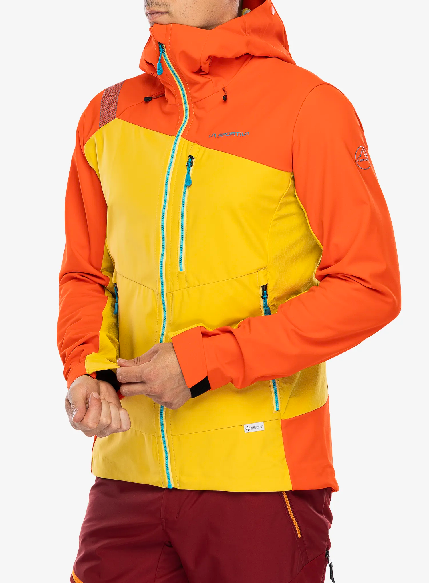 Softshellová bunda La Sportiva Alpine Guide Windstopper Jacket - bamboo/cherry tomato