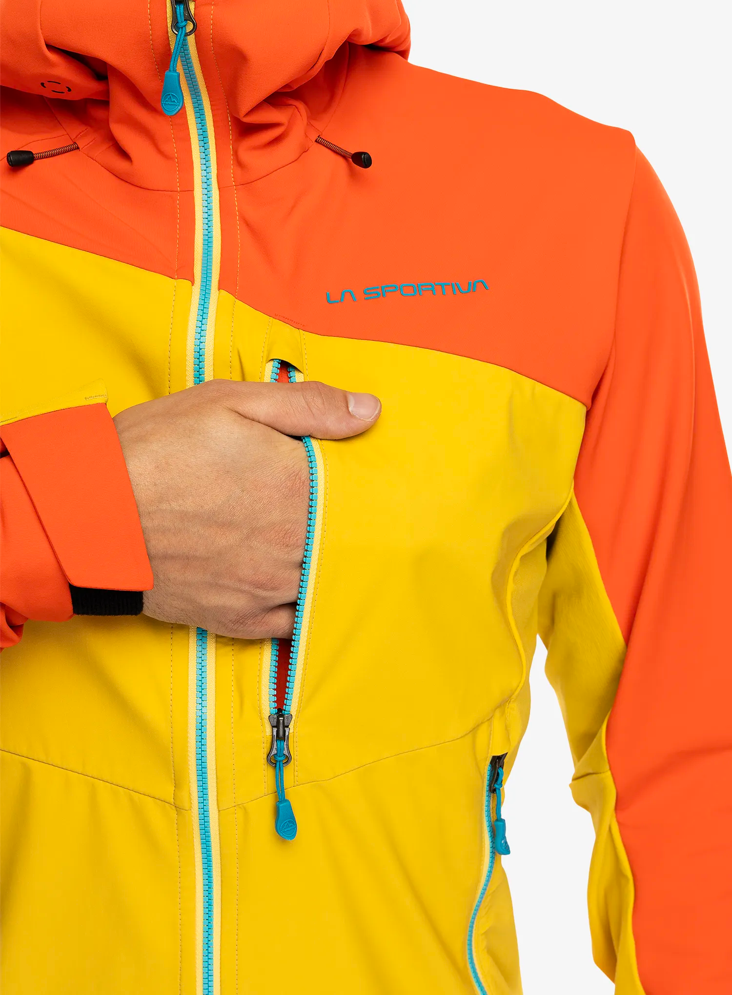 Softshellová bunda La Sportiva Alpine Guide Windstopper Jacket - bamboo/cherry tomato